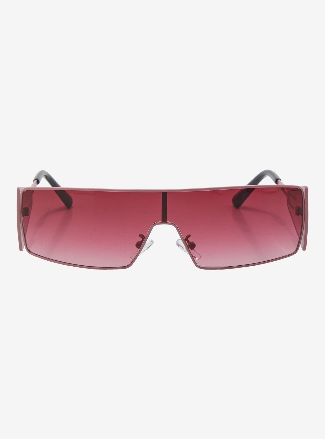 Pink Shield Wrap Sunglasses, , alternate