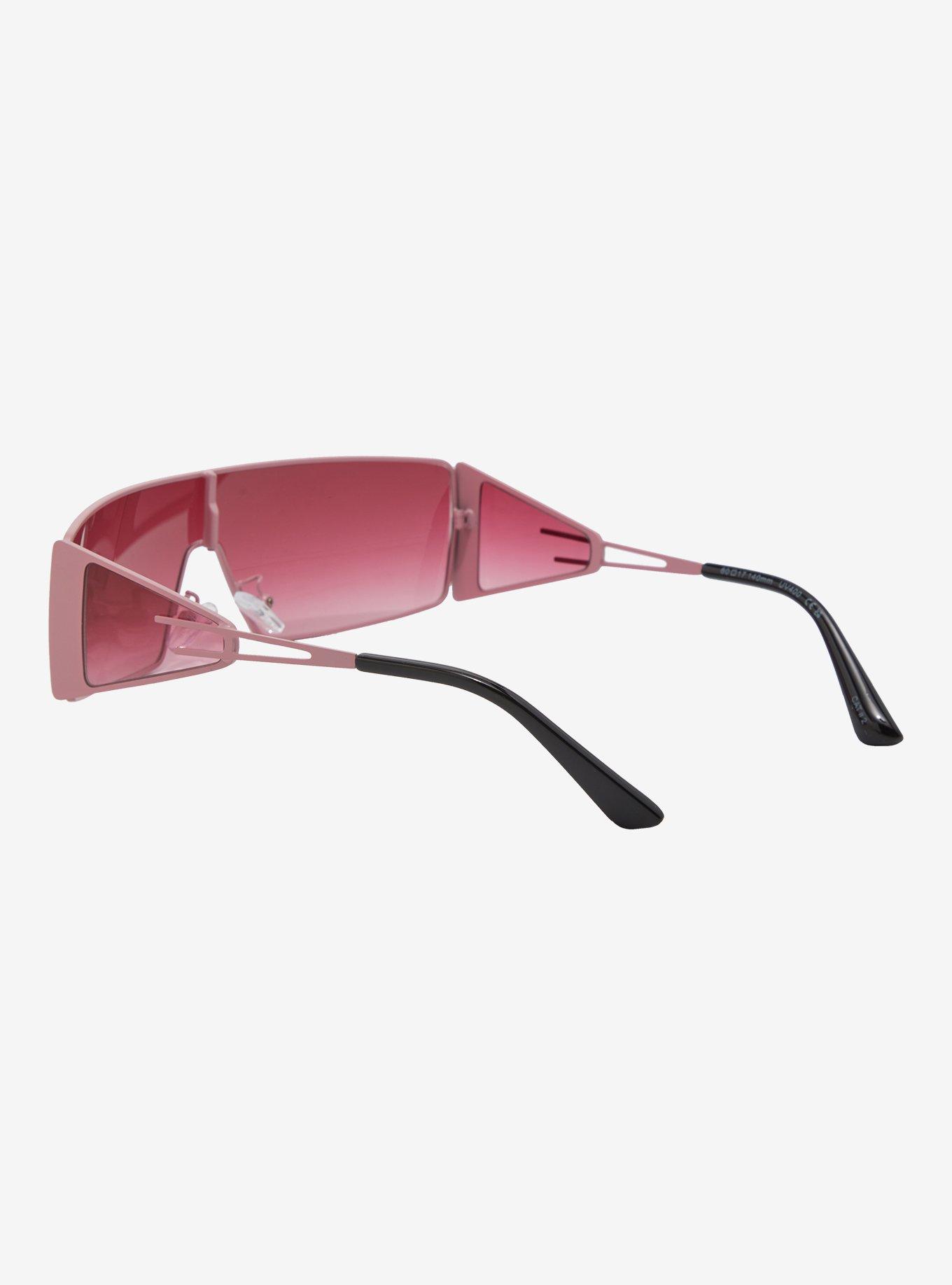 Pink Shield Wrap Sunglasses, , alternate