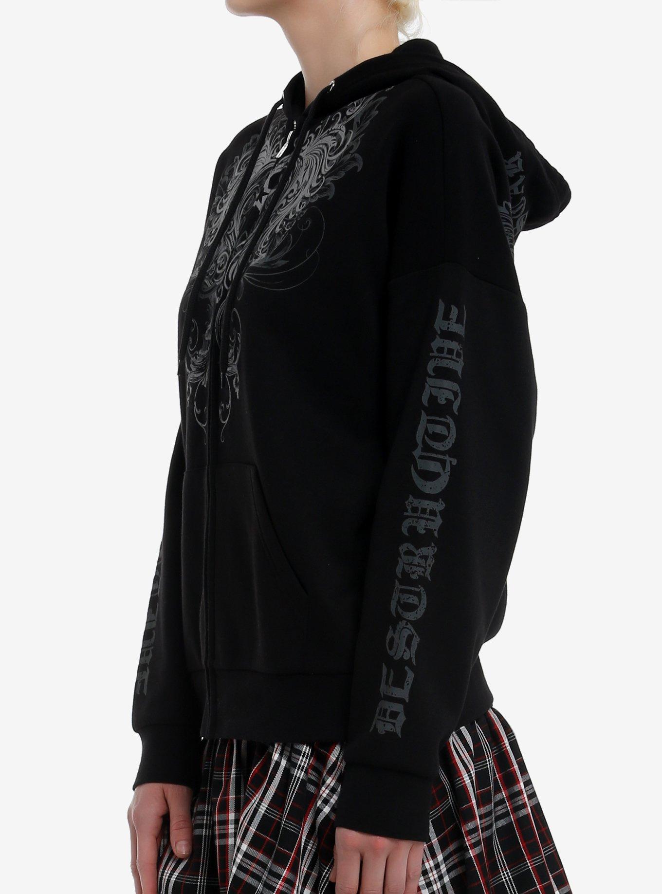 Social Collision Fallen Star Girls Hoodie, GREY, alternate
