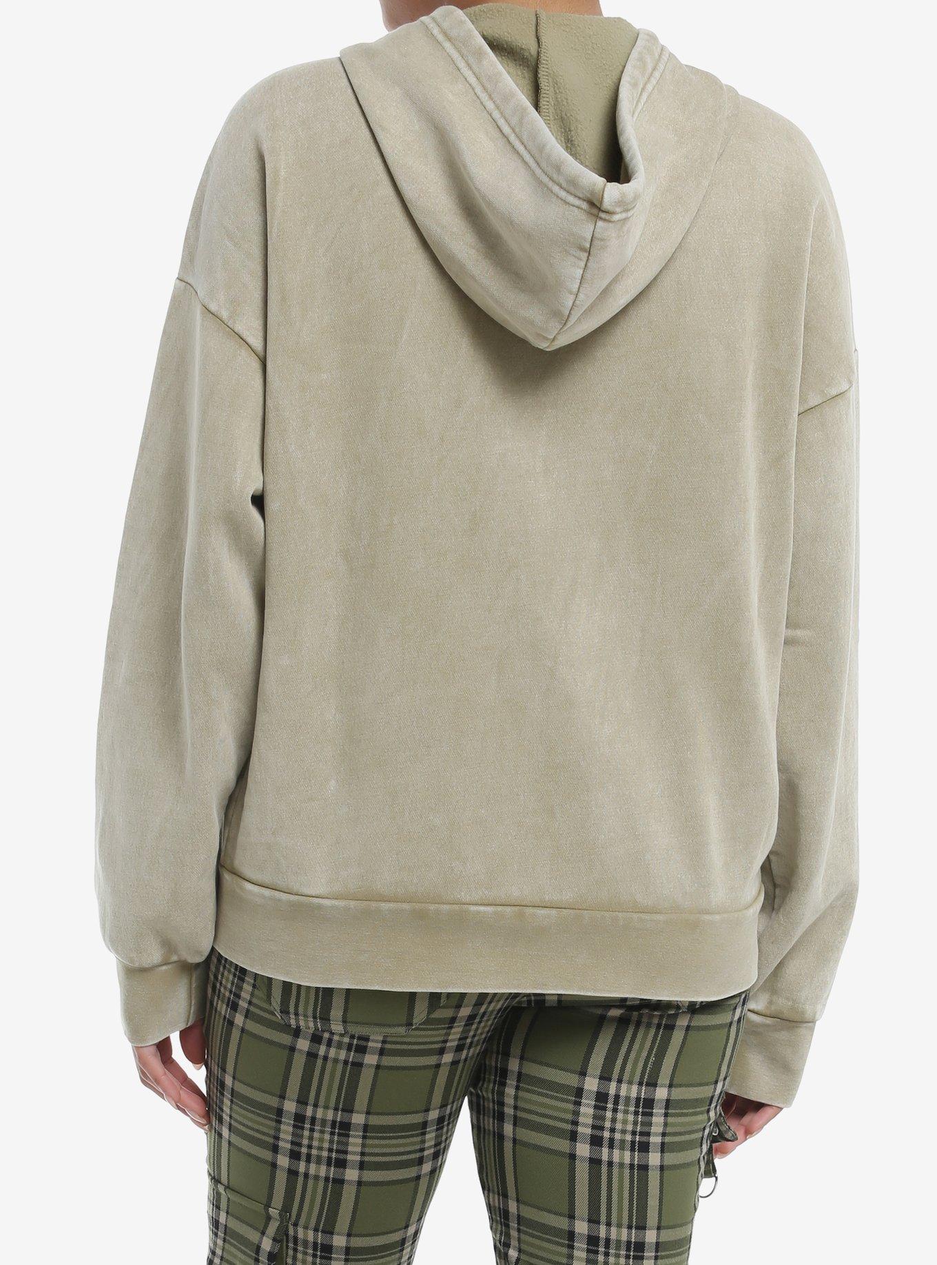 Social Collision Winged Skeleton Girls Hoodie, BLACK, alternate