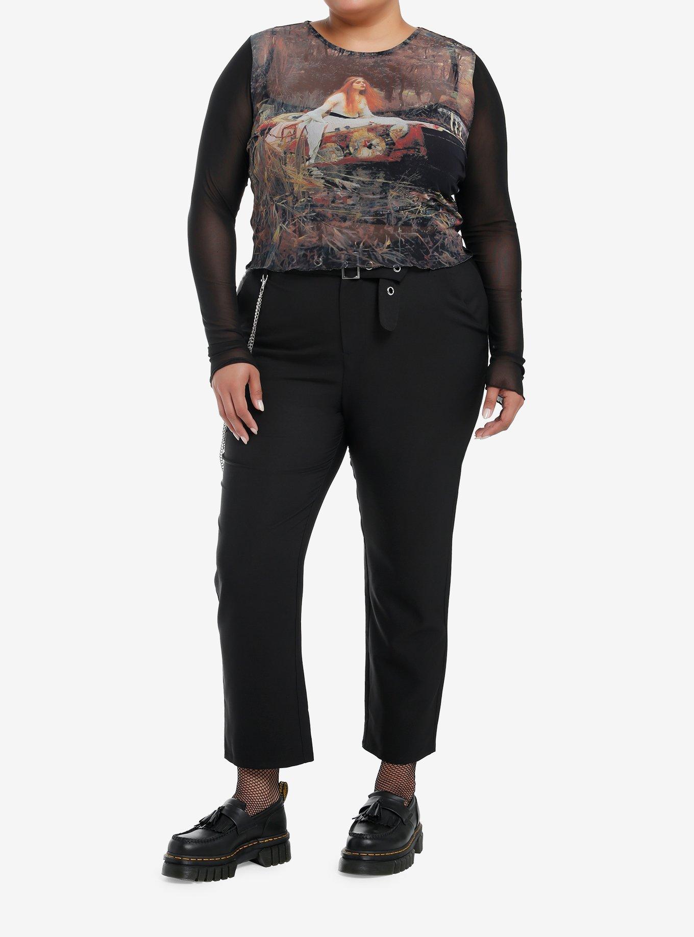 The Lady Of Shalott Mesh Girls Twofer Long-Sleeve Top Plus Size, , hi-res