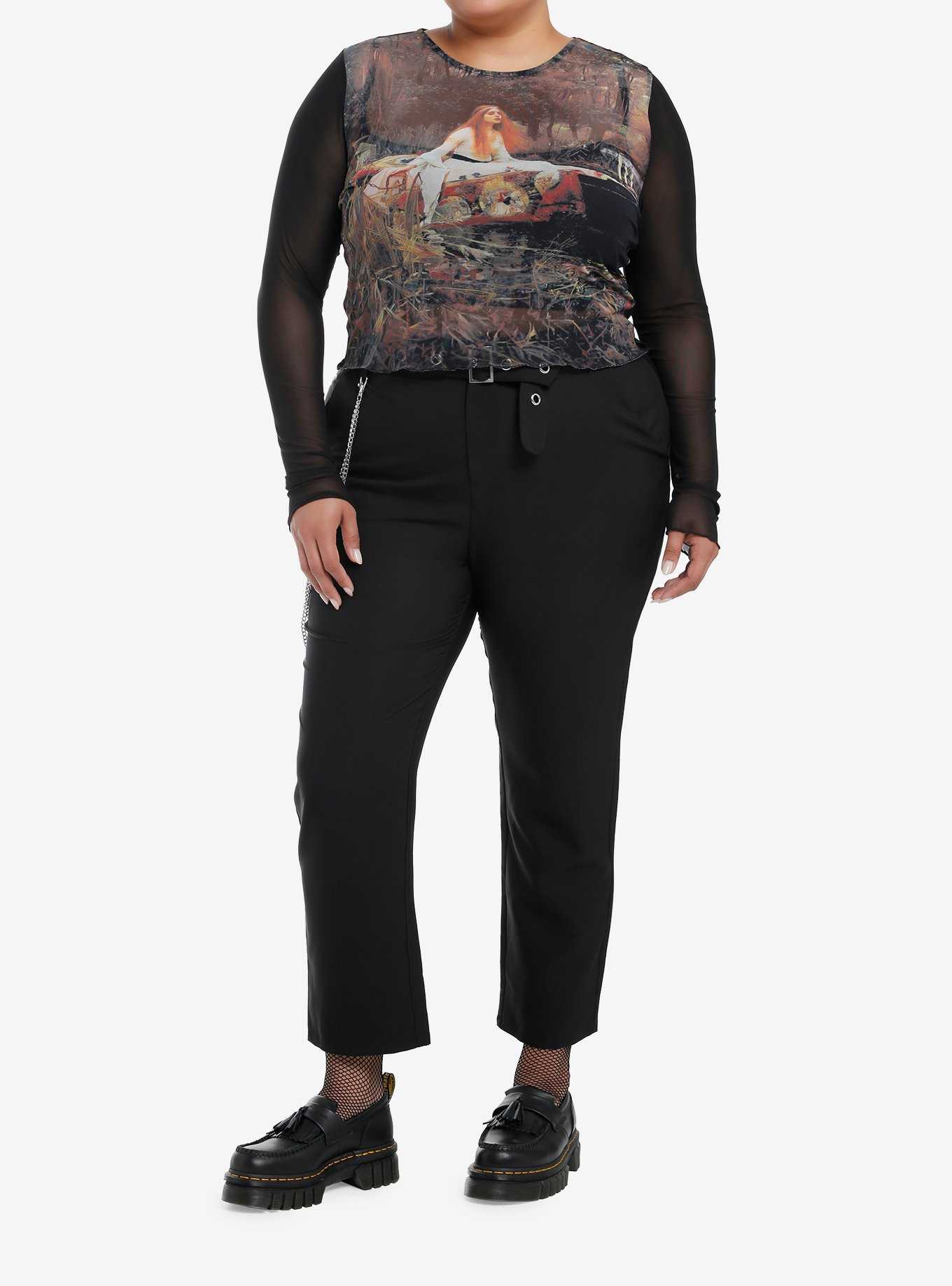 The Lady Of Shalott Mesh Twofer Long-Sleeve Top Plus Size, , hi-res