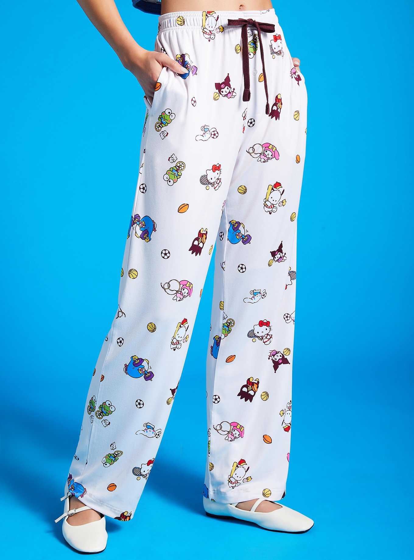 Sanrio Hello Kitty and Friends Sporty Allover Print Sleep Pants — BoxLunch Exclusive, , hi-res