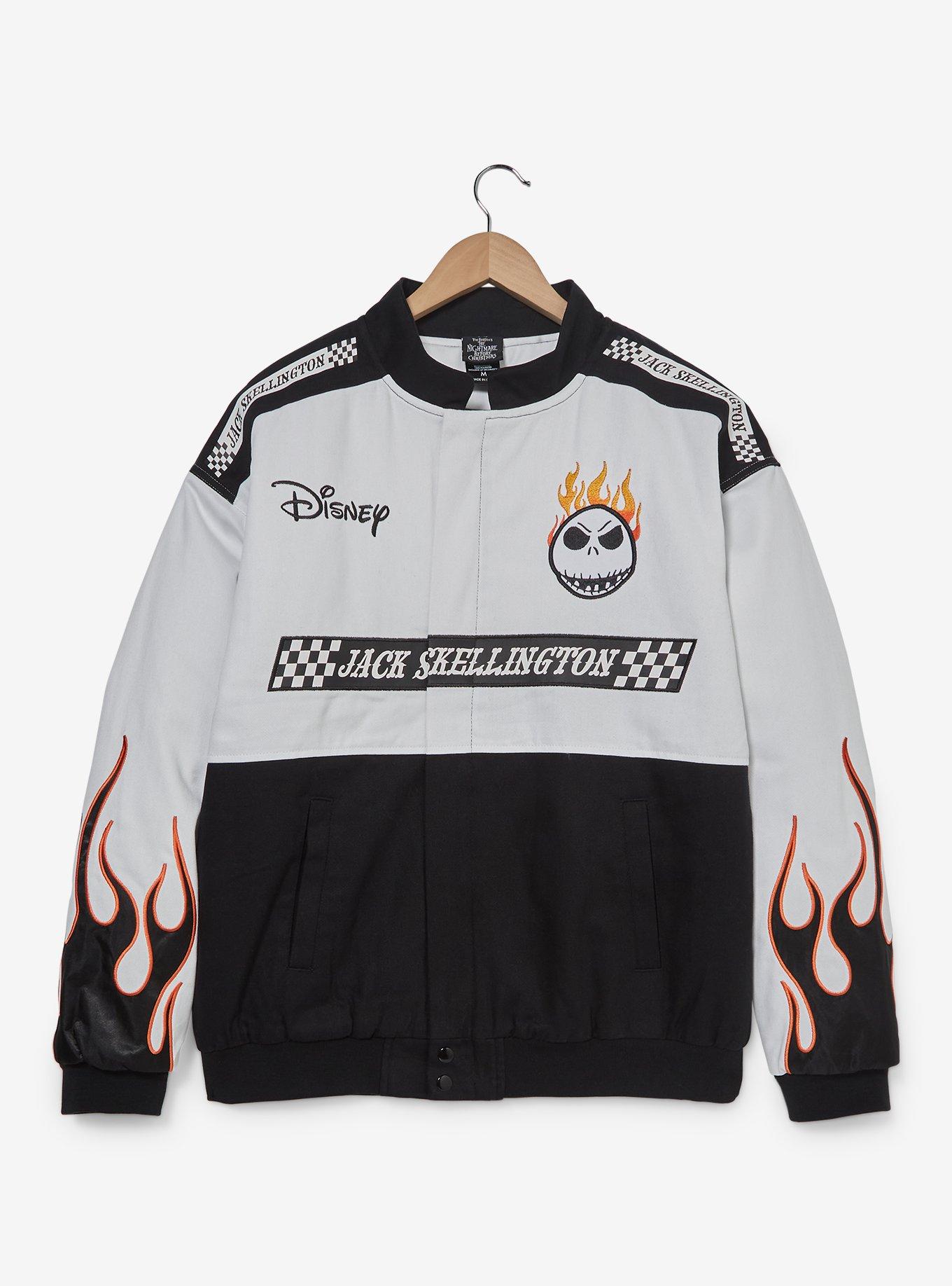 Disney The Nightmare Before Christmas Jack Skellington Racing Jacket - BoxLunch Exclusive, BLACK  WHITE, alternate