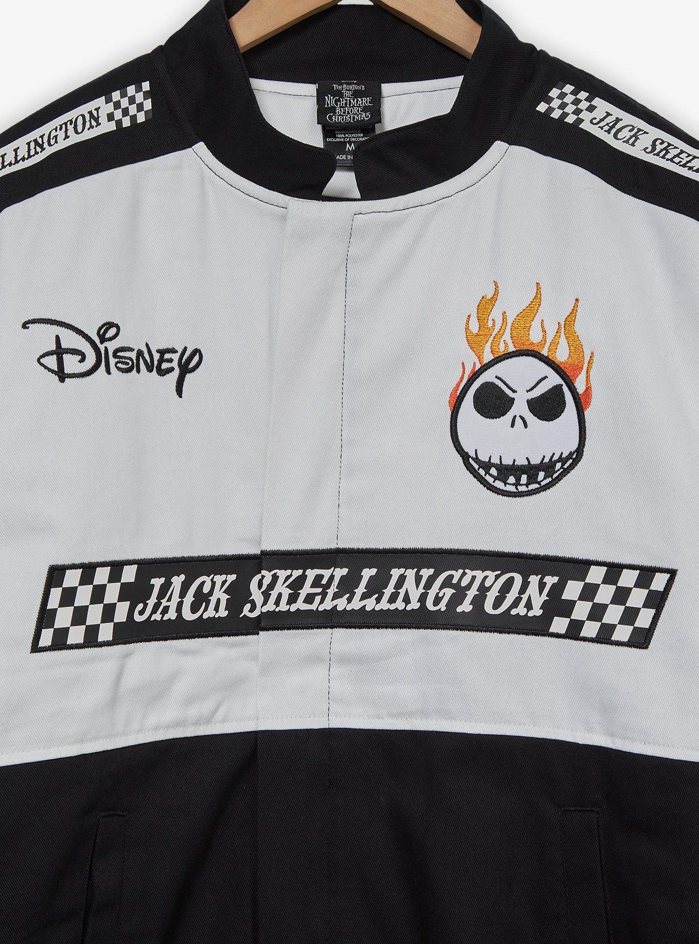 Disney The Nightmare Before Christmas Jack Skellington Racing Jacket - BoxLunch Exclusive, BLACK  WHITE, alternate