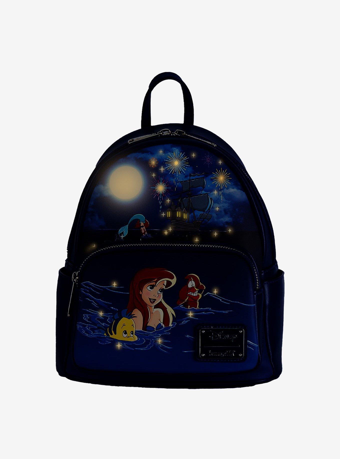 Loungefly Disney The Little Mermaid Ariel Fireworks Glow & Light-Up Mini Backpack, , alternate