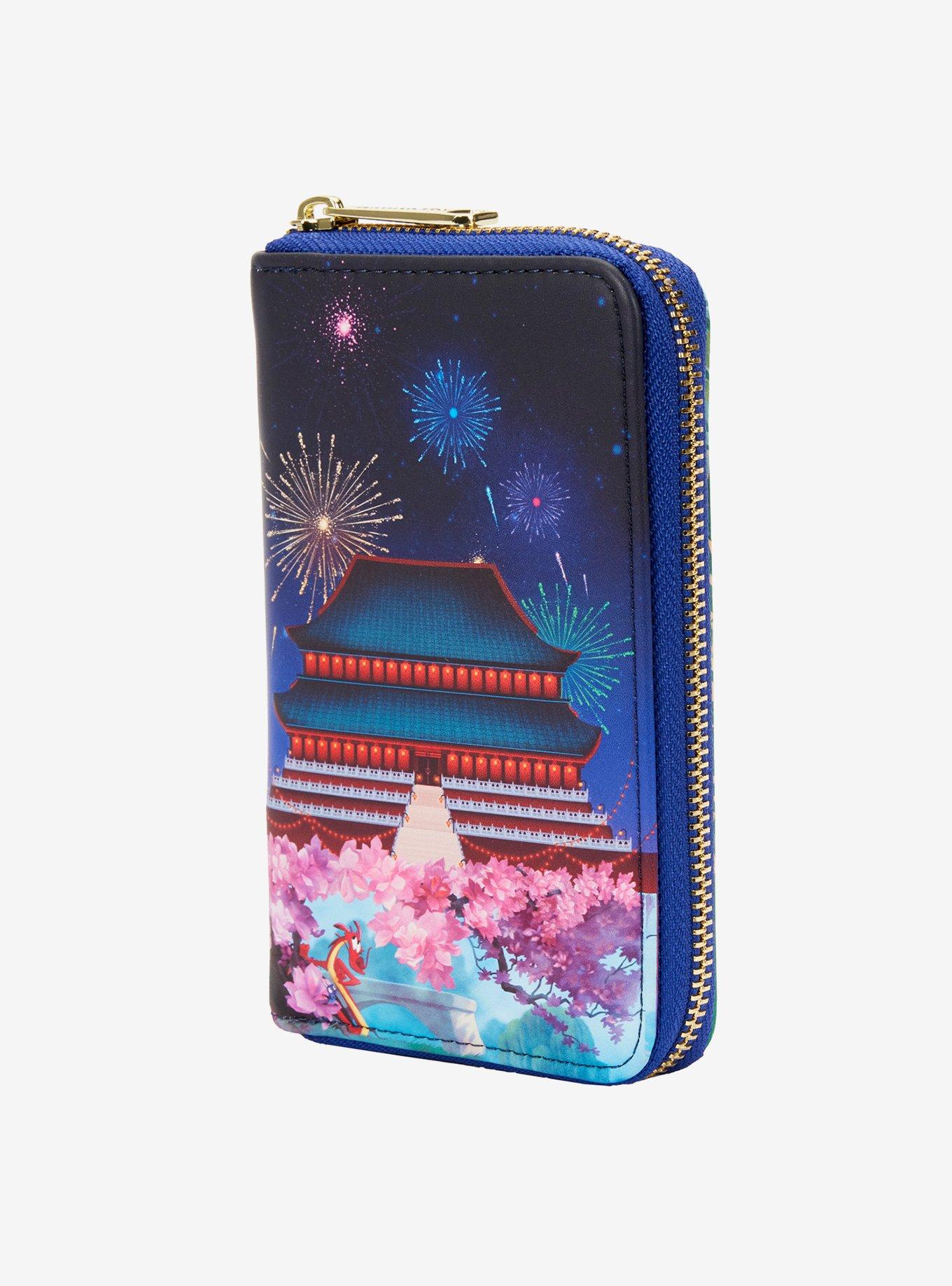 Loungefly Disney Mulan Castle Zipper Wallet, , alternate
