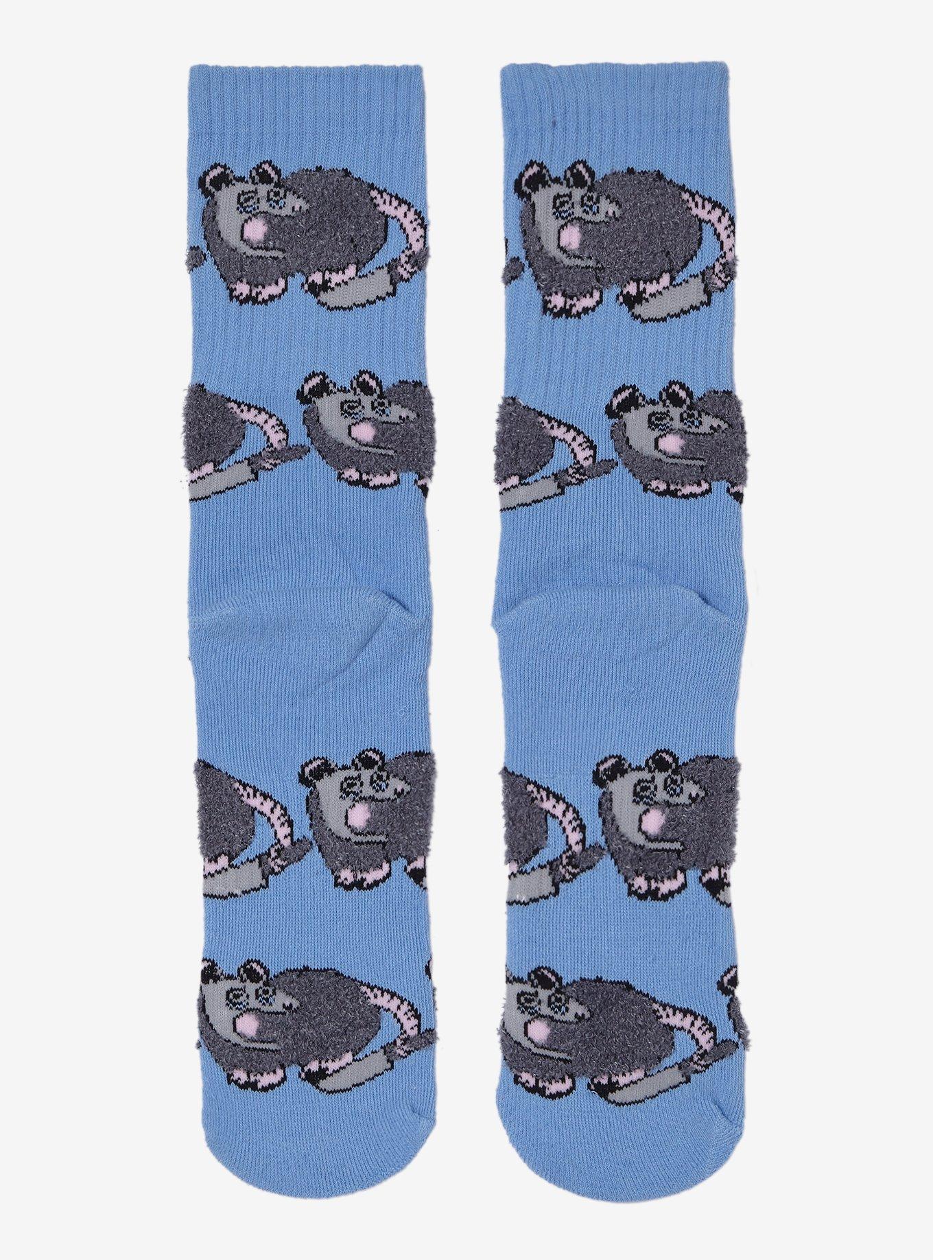 Possum With Knife Crew Socks, , alternate