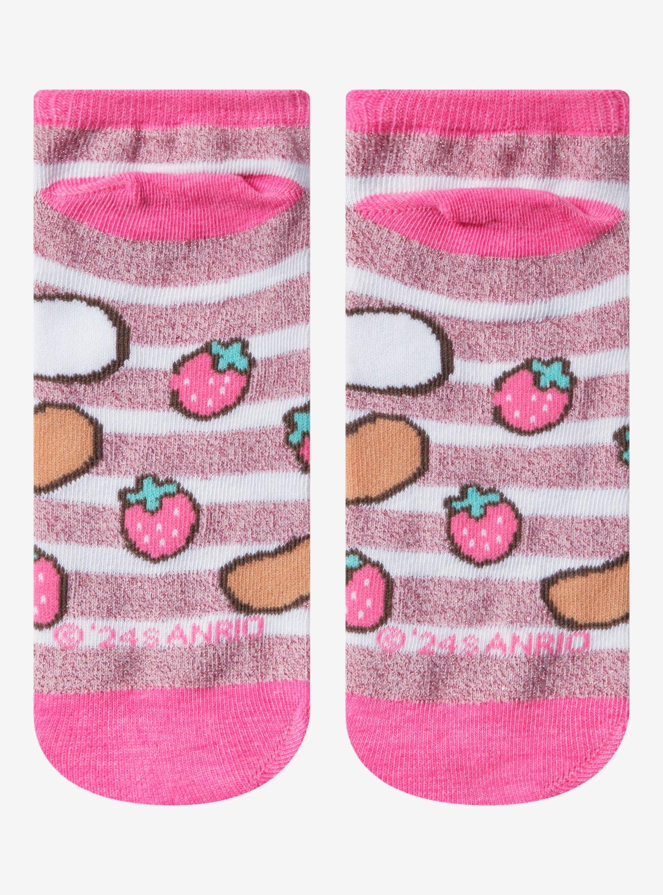 Cinnamoroll & Cappuccino Strawberries No-Show Socks, , alternate