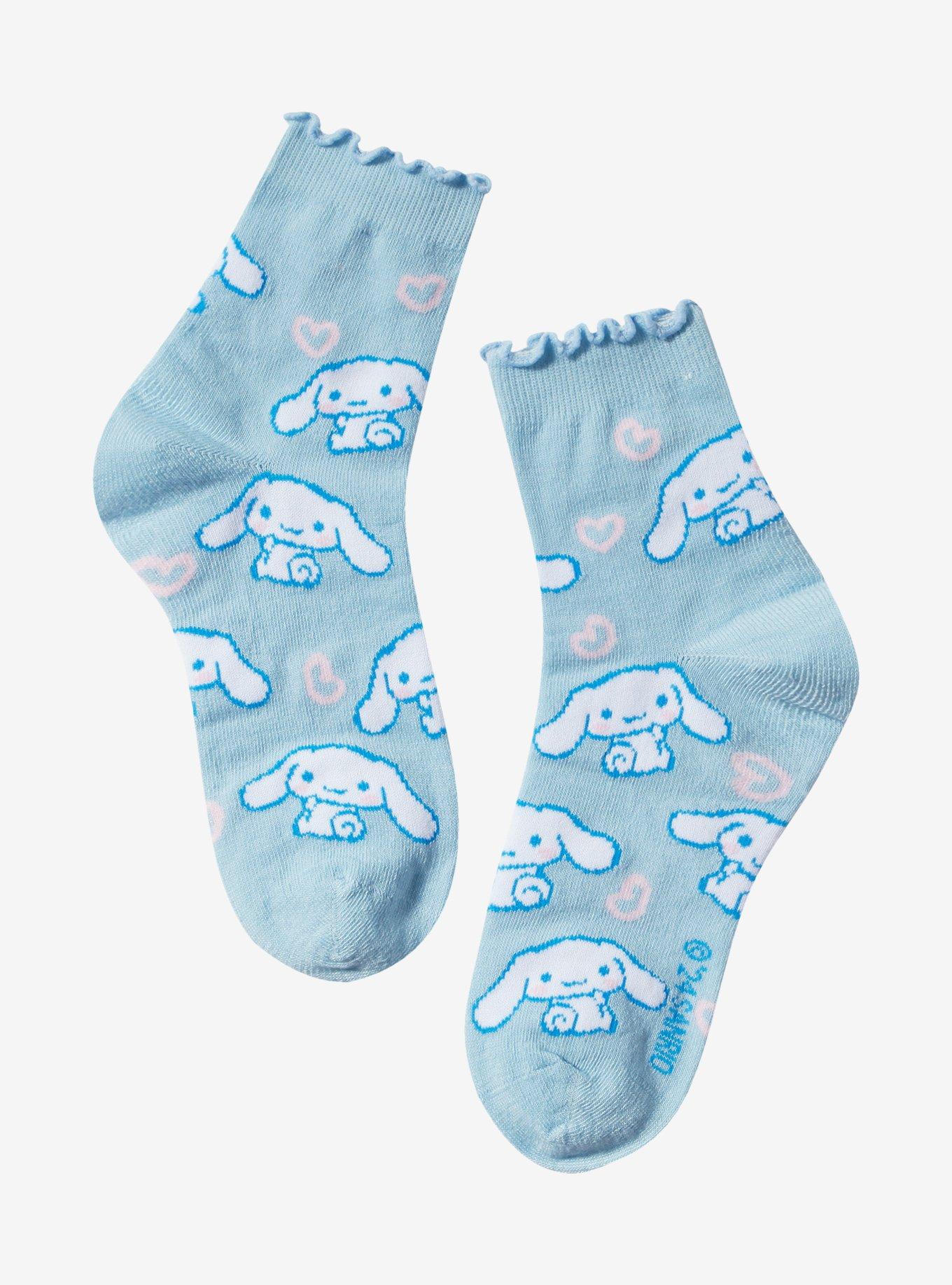 Cinnamoroll Heart Bow Ankle Socks, , alternate