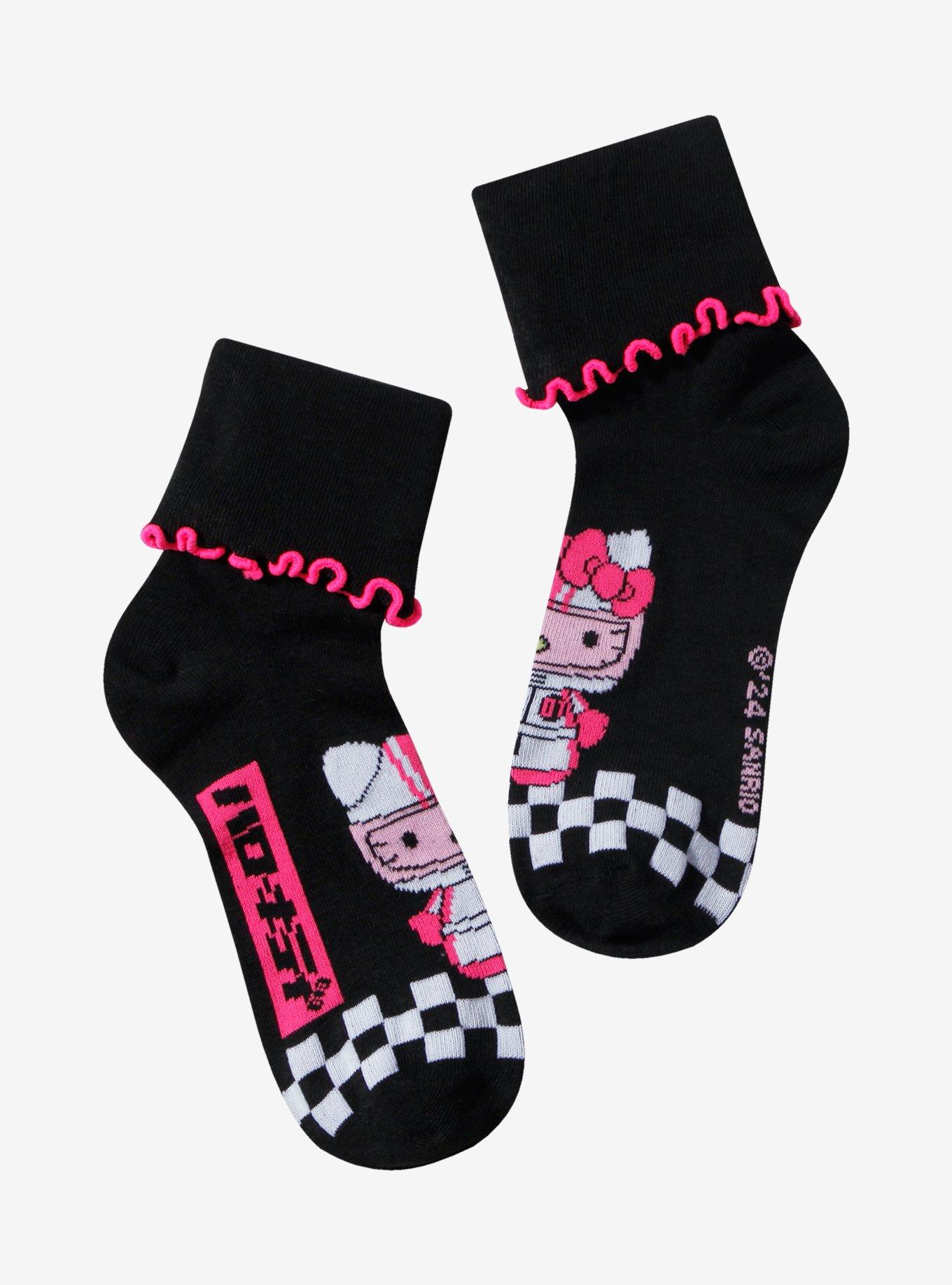 Hello Kitty Racing Bow Ankle Socks, , alternate