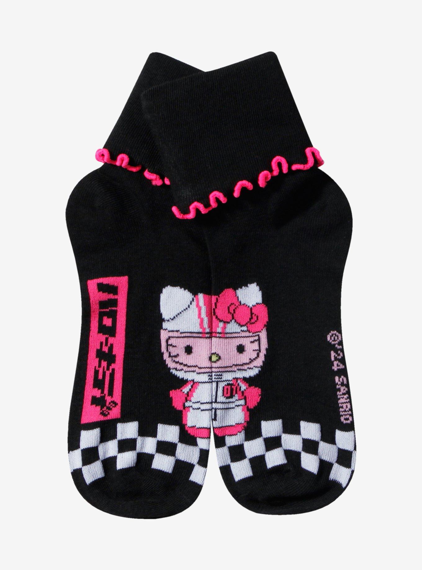 Hello Kitty Racing Bow Ankle Socks, , alternate