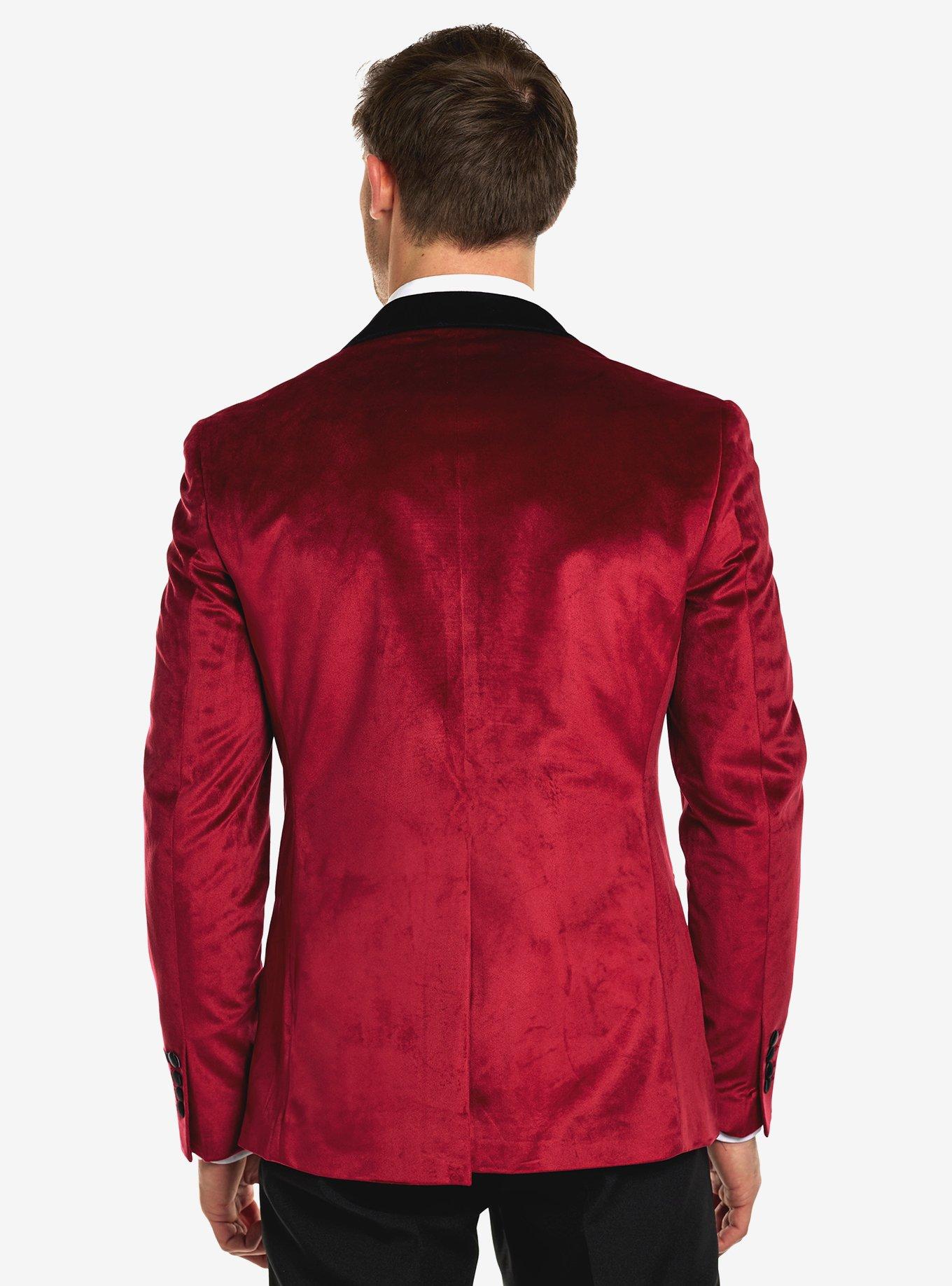 Burgundy Dinner Jacket, RED, alternate