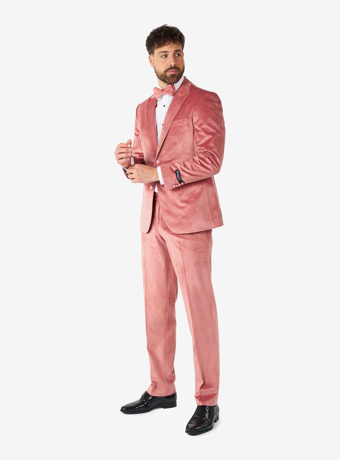 Vintage Pink Velvet Tuxedo, PINK, alternate