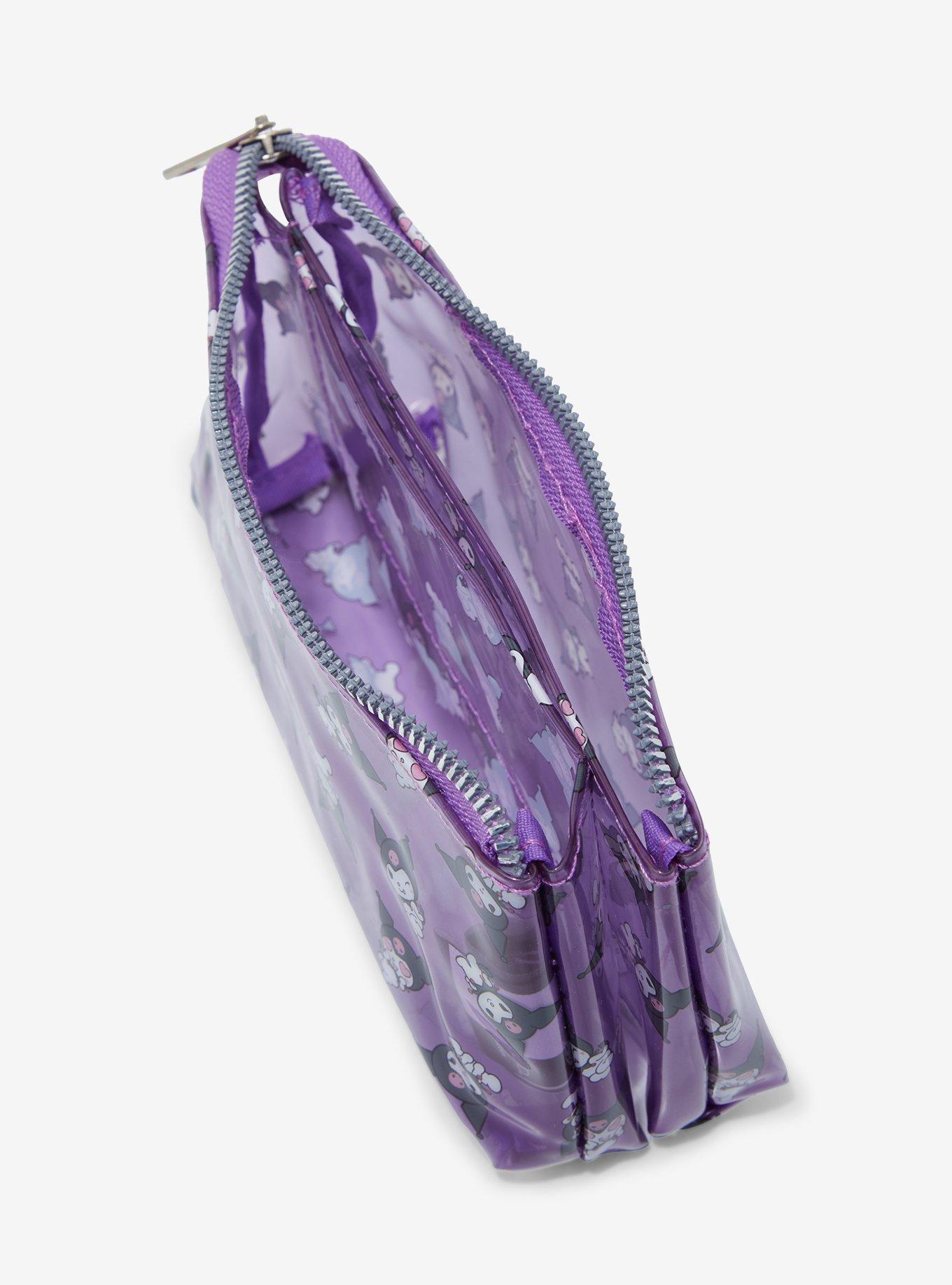 Kuromi Purple Transparent Makeup Bag, , alternate