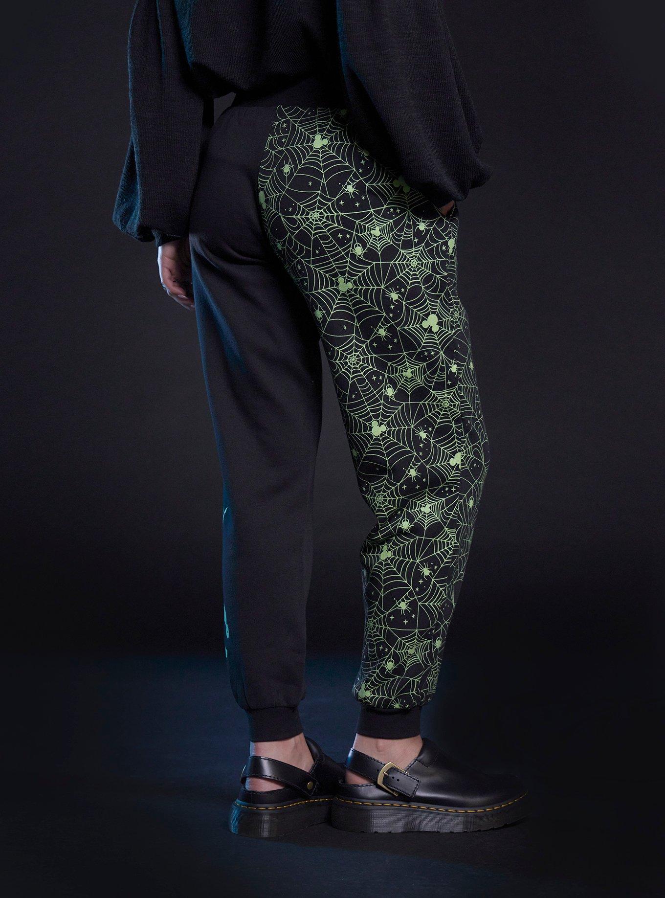Her Universe Disney Halloween Split Glow-In-The-Dark Girls Jogger Sweatpants, BLACK, alternate