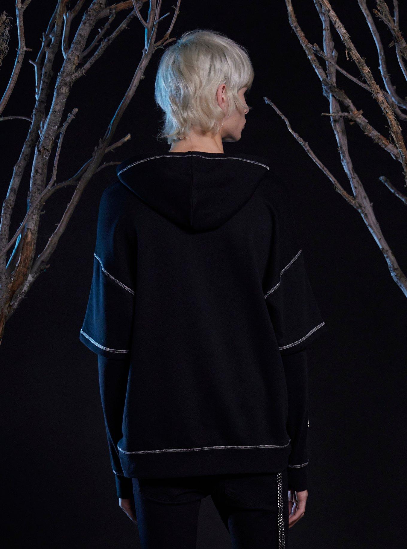 Our Universe Disney Halloween Mickey Mouse Skeleton Twofer Hoodie, BLACK, alternate