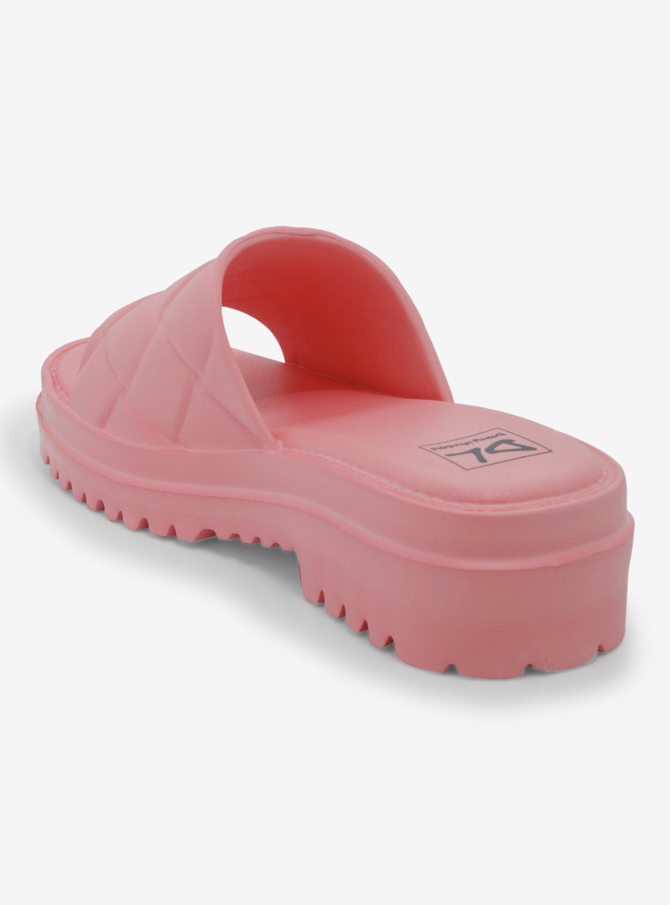 Dirty Laundry Pink Foam Chunky Sandals, PINK, alternate
