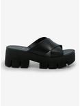 Chinese Laundry Black Crisscross Platform Sandals, BLACK, alternate