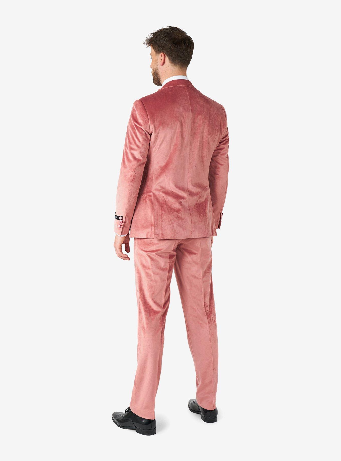 Vintage Pink Velvet Tuxedo, PINK, alternate