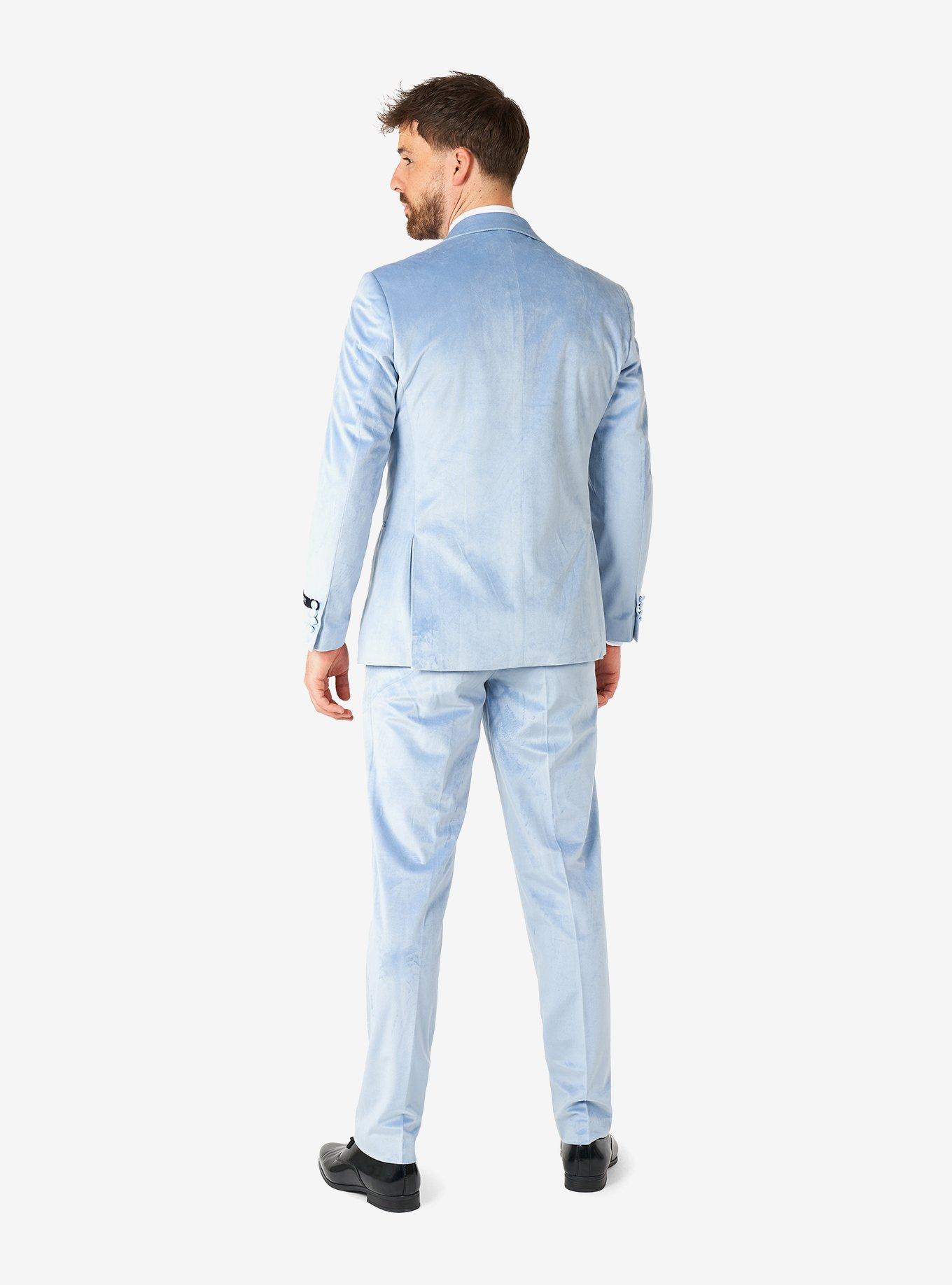 Vintage Blue Velvet Tuxedo, BLUE, alternate