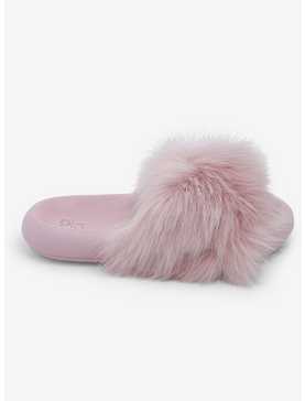 Yoki Gretta Lilac Fur Slide Sandals, , hi-res
