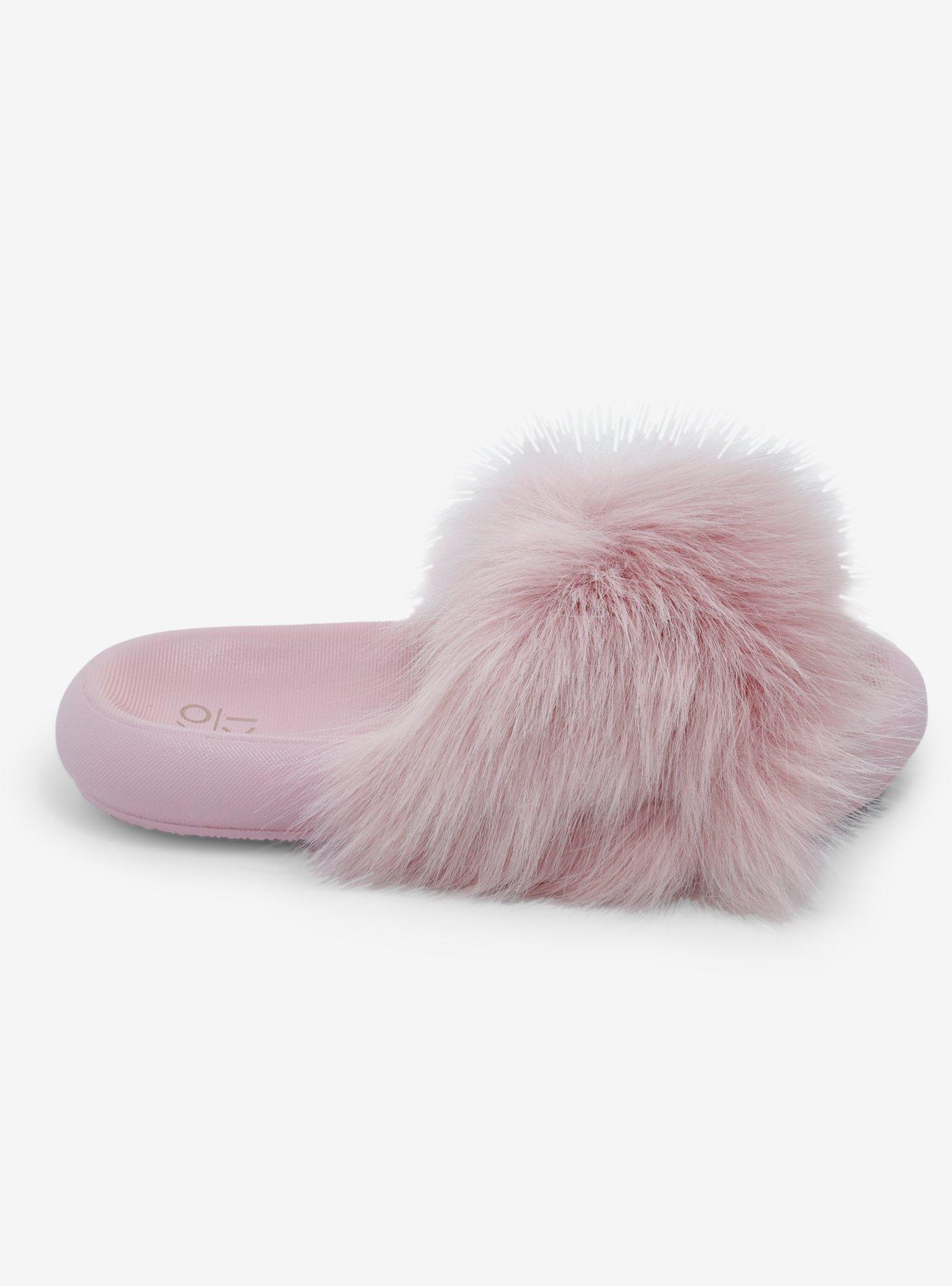 Yoki Gretta Lilac Fur Slide Sandals, , hi-res