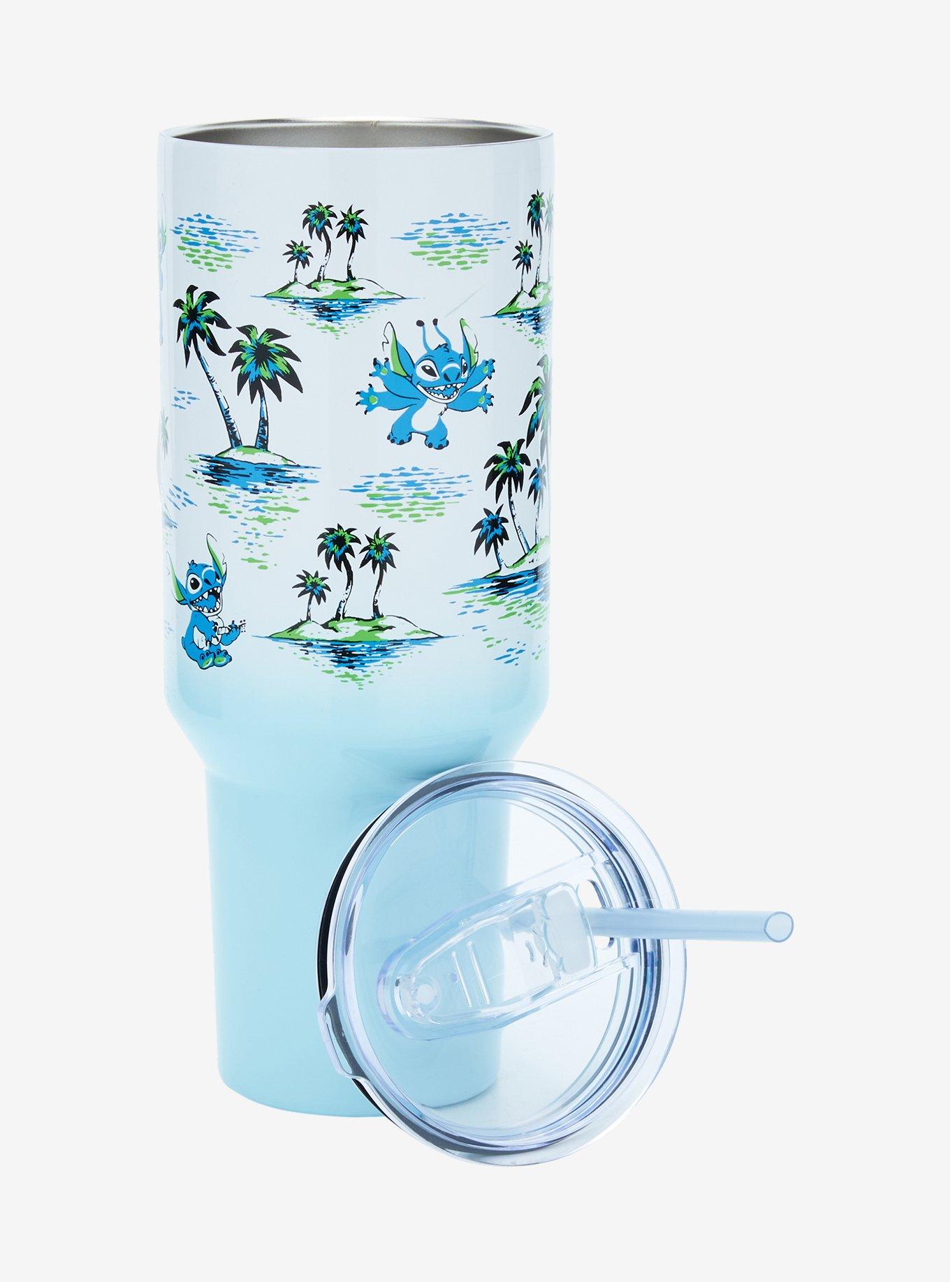 Disney Lilo & Stitch Island Stitch Allover Straw Tumbler with Handle, , alternate