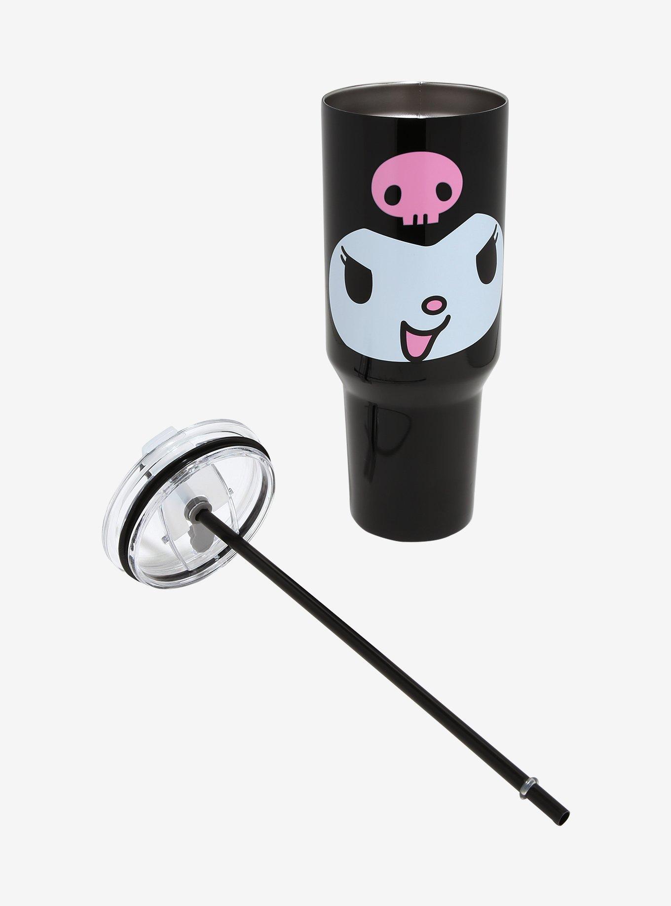 Sanrio Kuromi Portrait Straw Tumbler with Handle, , alternate