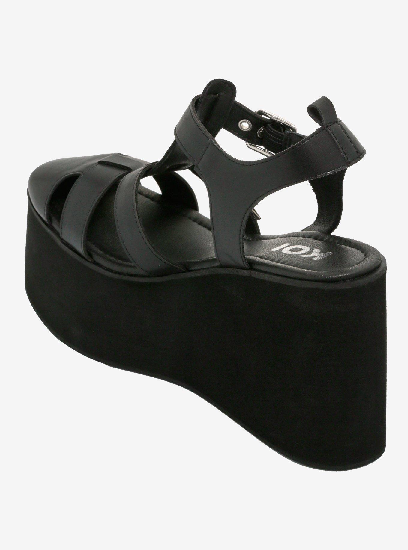 Koi Soulcraft Mega Platform Sandals, BLACK, alternate