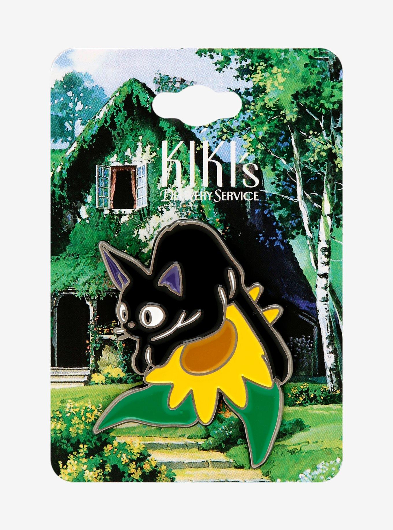 Studio Ghibli Kiki's Delivery Service Jiji Sunflower Enamel Pin - BoxLunch Exclusive, , alternate