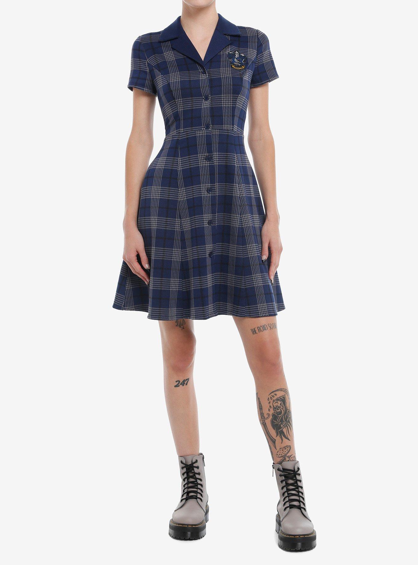 Her Universe Harry Potter Ravenclaw House Plaid Dress, , hi-res