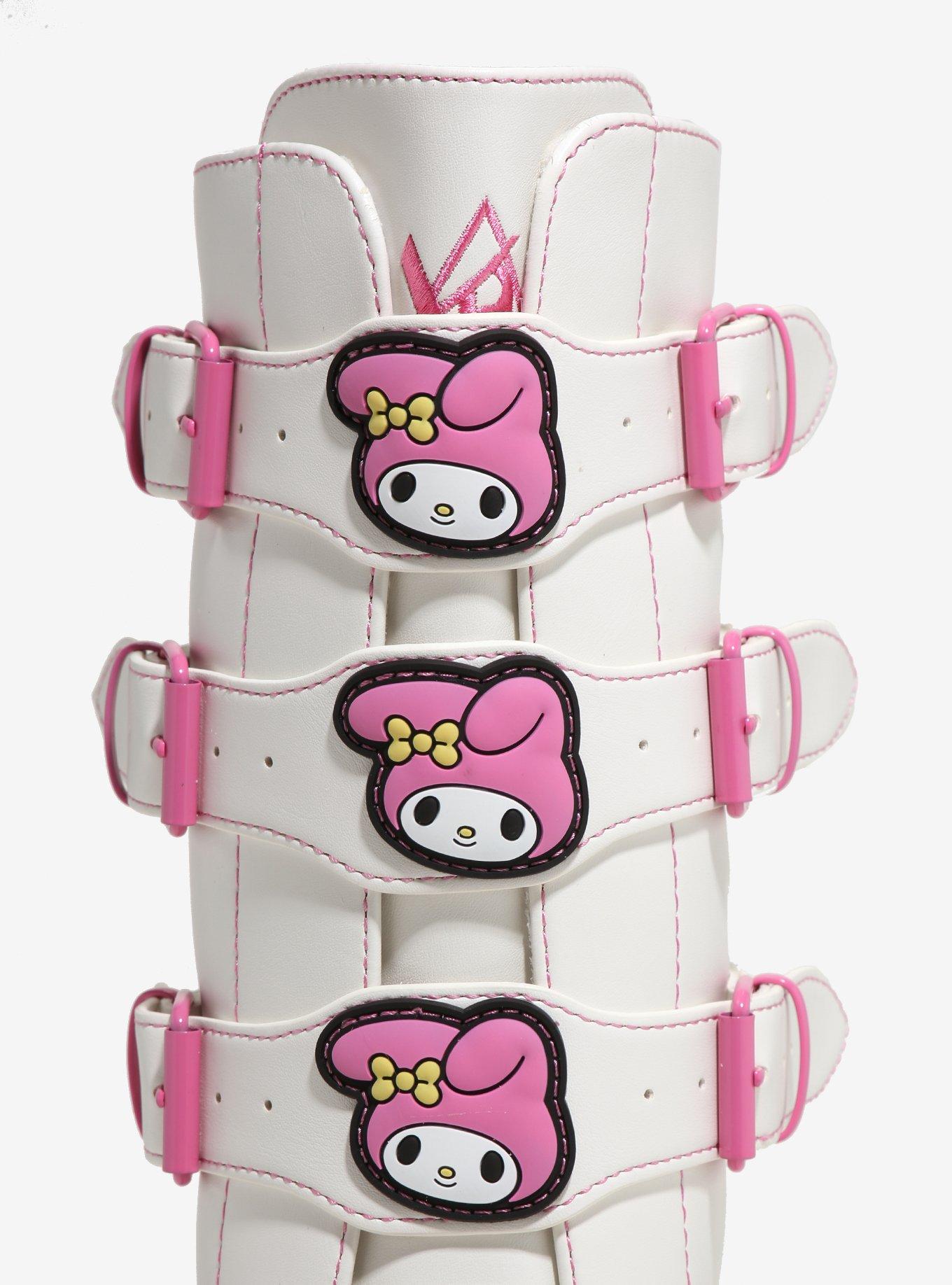 My Melody X YRU White & Pink Dune Platform Boots