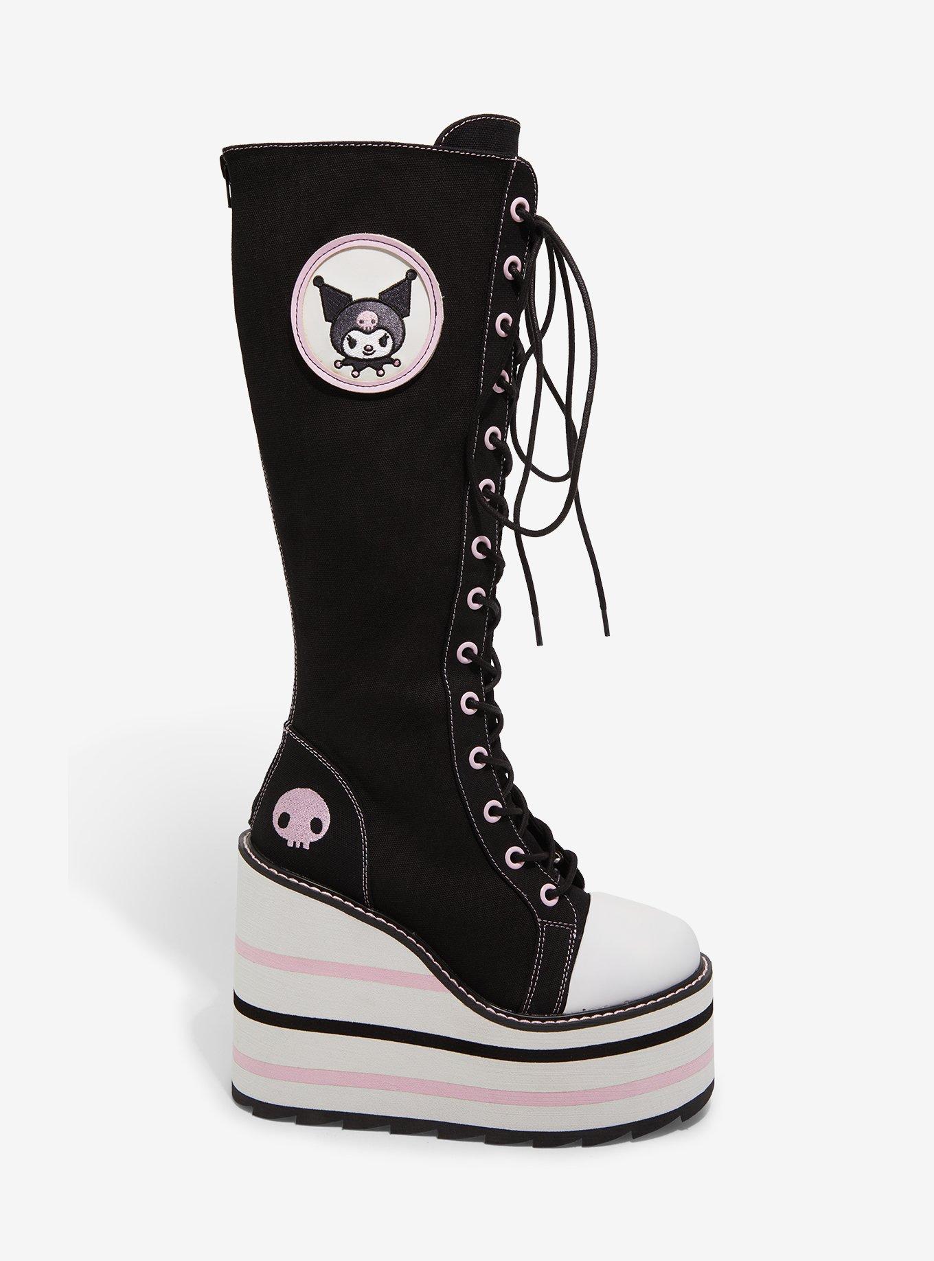 Kuromi X YRU Black & Purple Detention Platform Boots