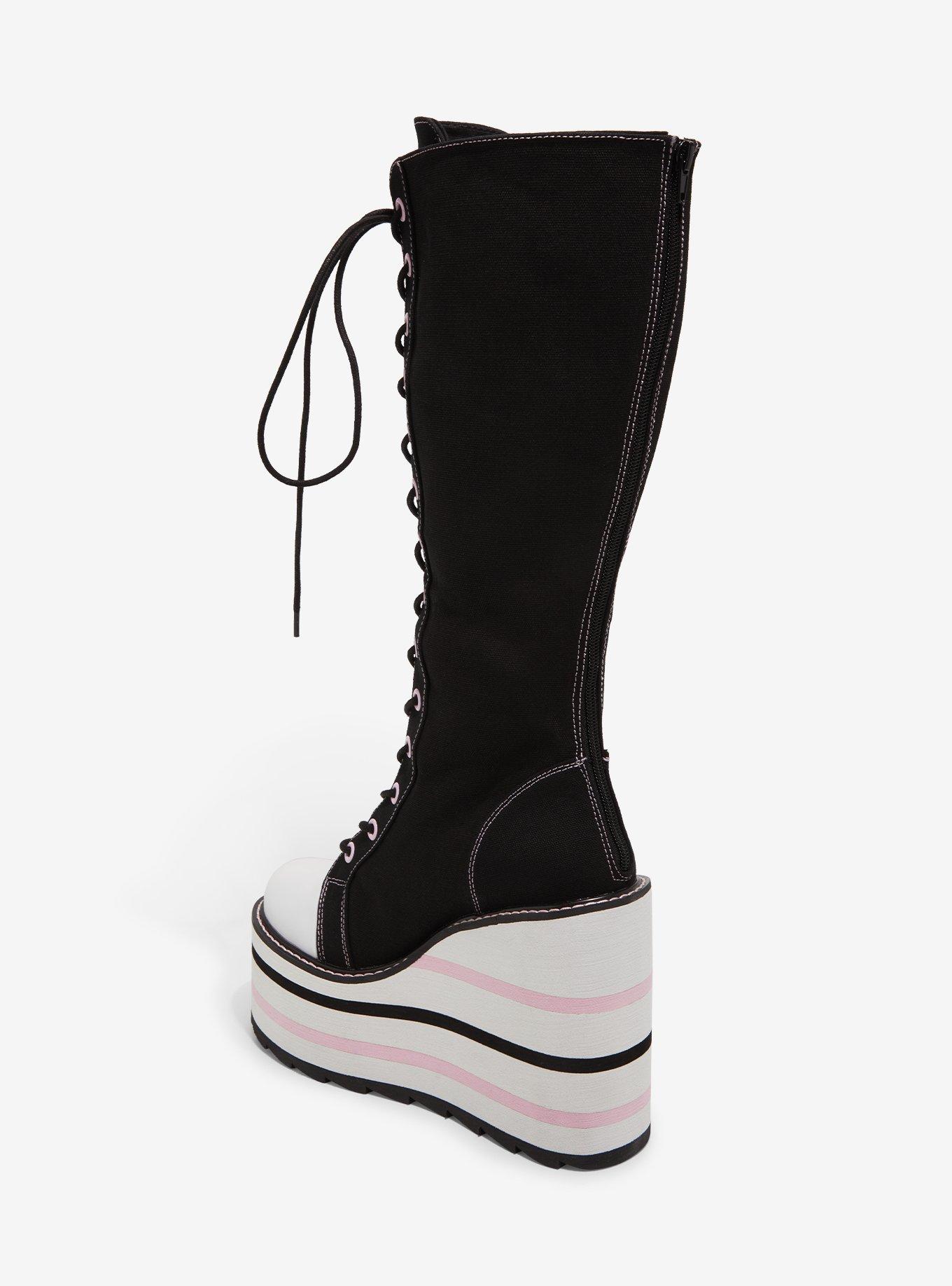 Kuromi X YRU Black & Purple Detention Platform Boots, MULTI, alternate