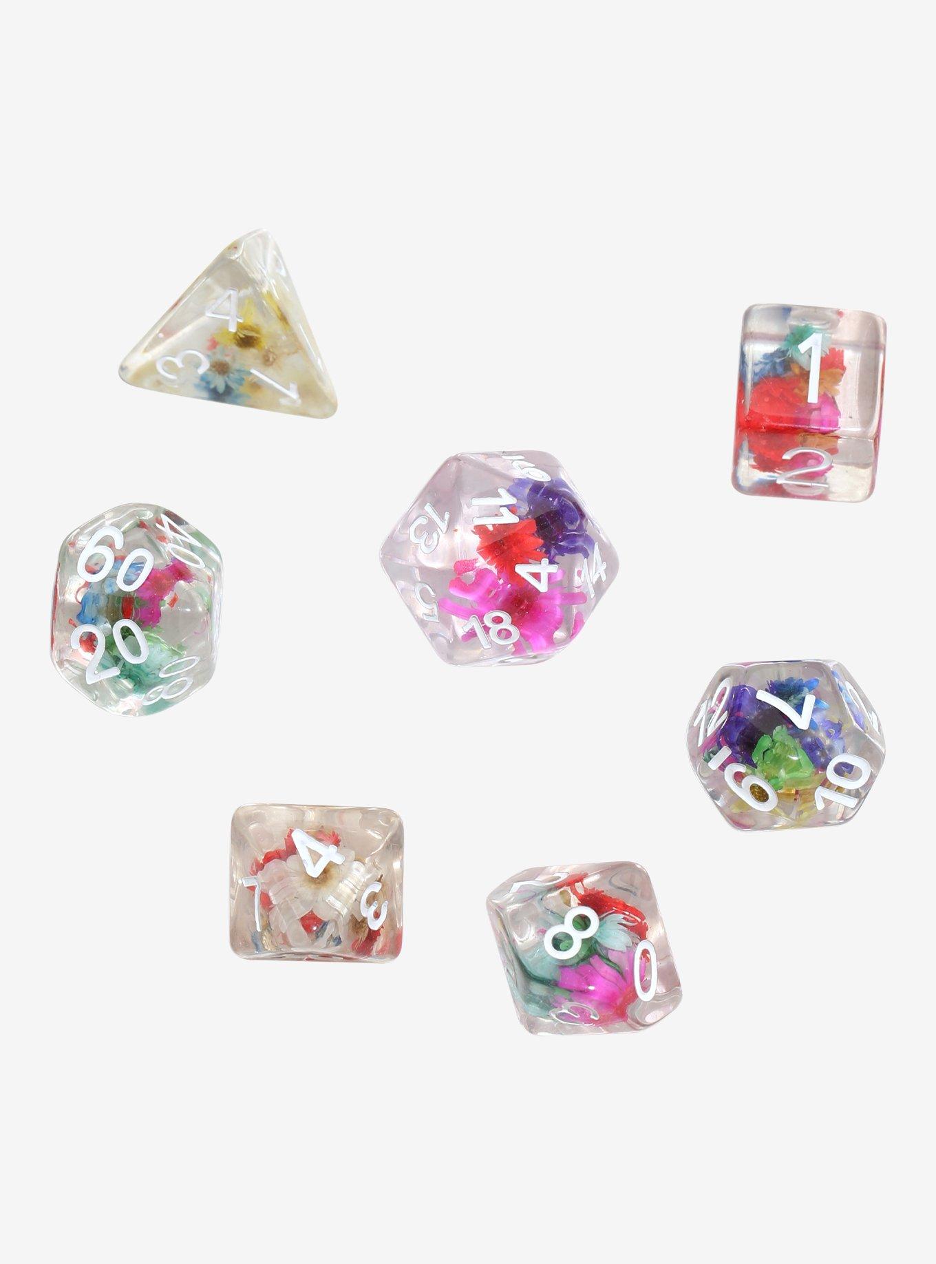 Pressed Flowers Polyhedral Dice Set Hot Topic Exclusive, , alternate