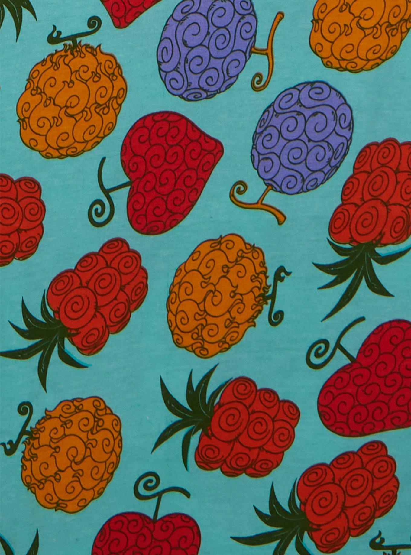 One Piece Devil Fruit Allover Print Sleep Pants &mdash; BoxLunch Exclusive, LIGHT BLUE, alternate