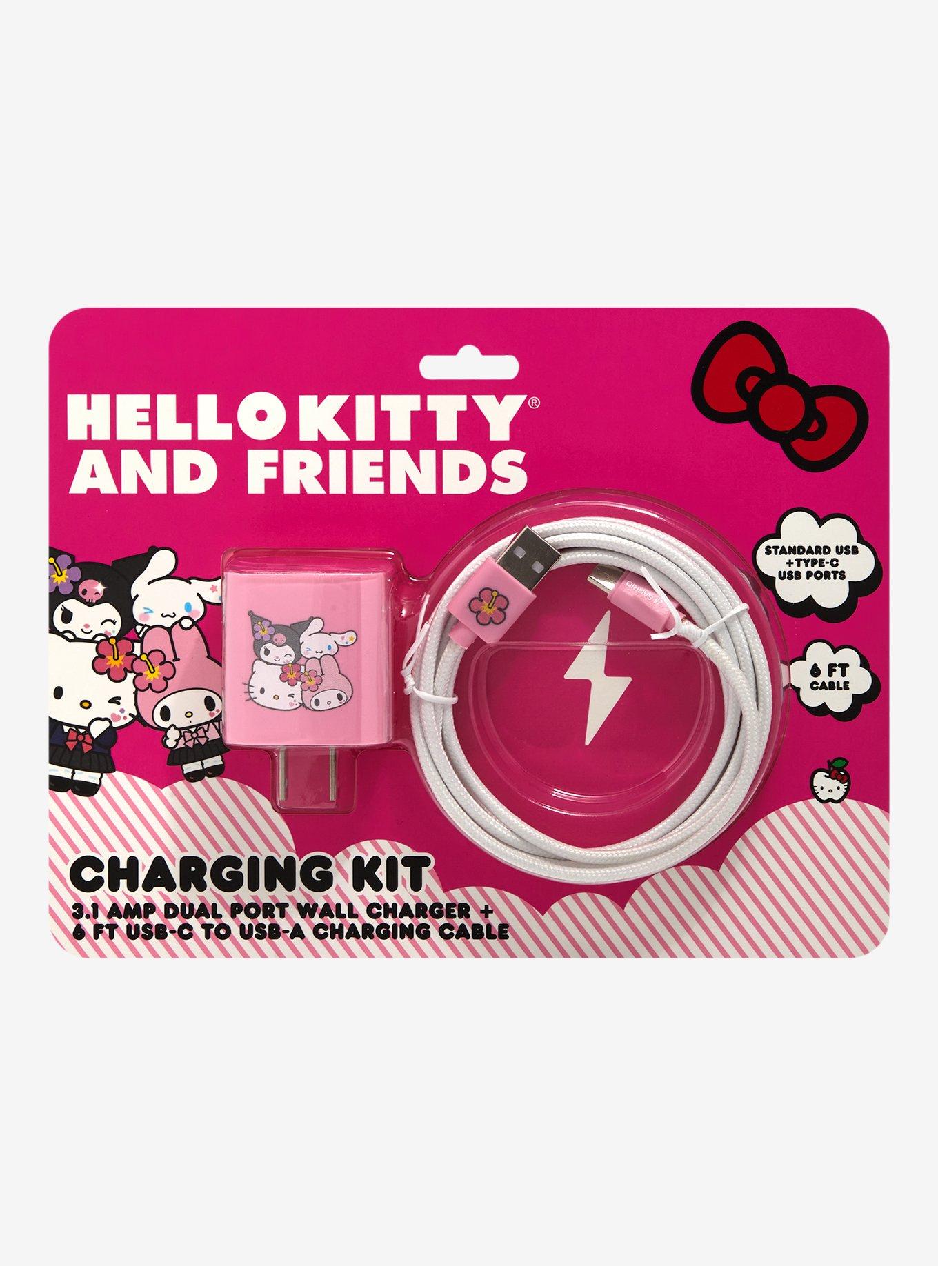 Hello Kitty And Friends Kogyaru USB-C To USB-A Charging Cable, , alternate
