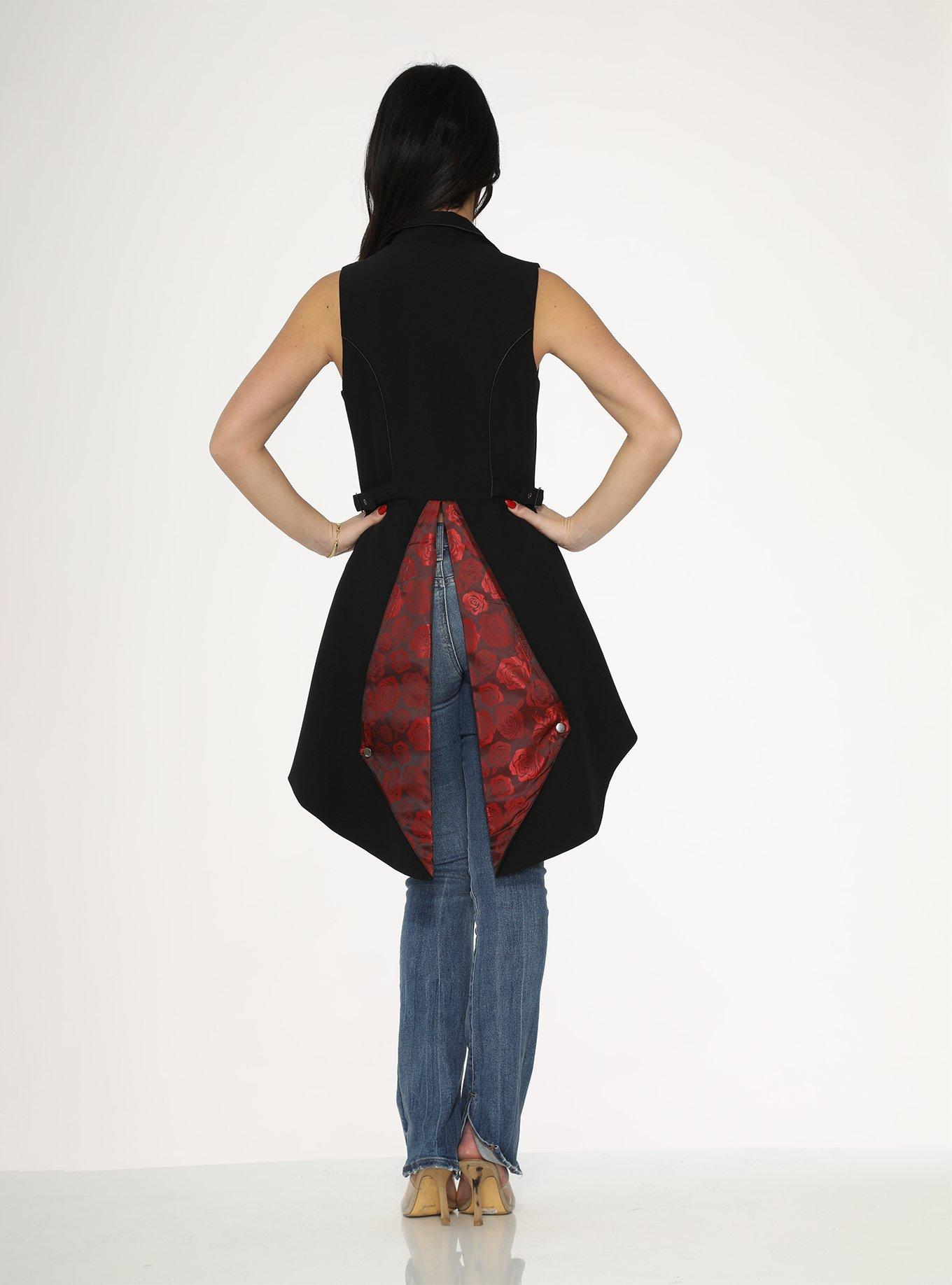 Black Red Rose Vest, , hi-res