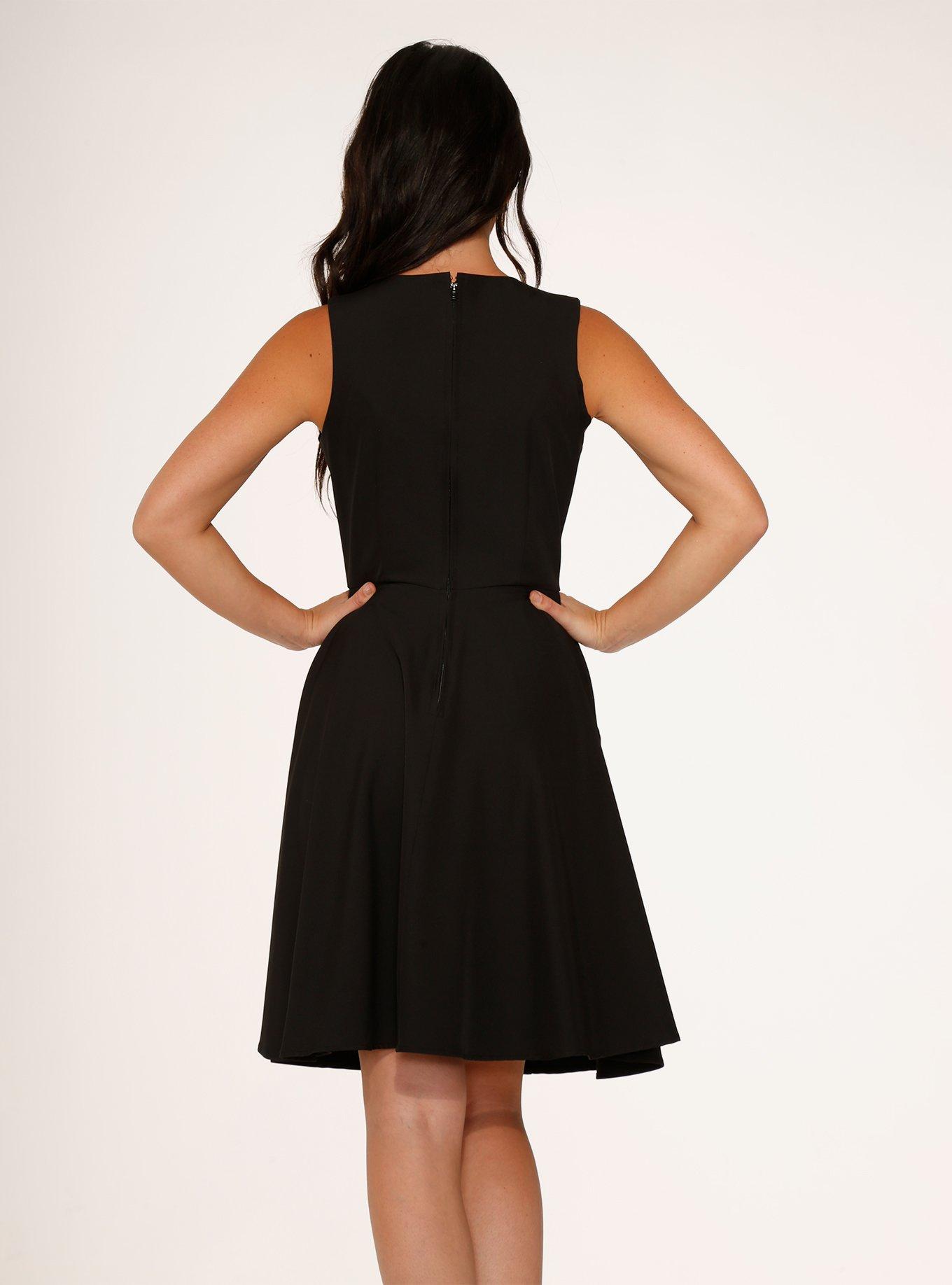 Black Skulls Dress, BLACK  RED, alternate