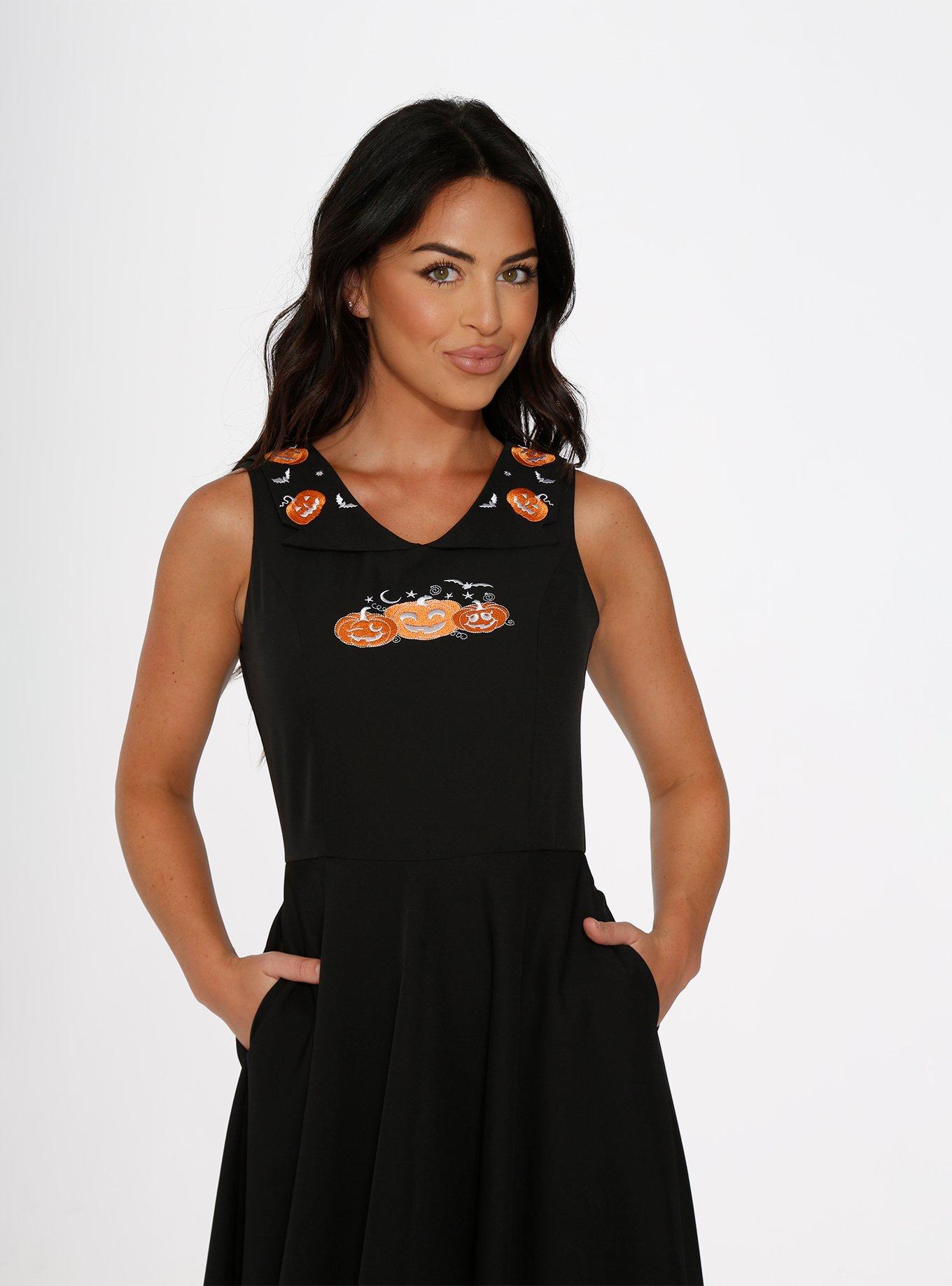 Black Pumpkin Dress, BLACK, alternate