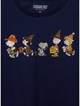 Peanuts Charlie Brown and Friends Trick-or-Treat Embroidered Women's T-Shirt — BoxLunch Exclusive, NAVY, alternate
