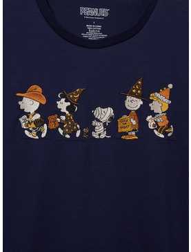 Peanuts Charlie Brown and Friends Trick-or-Treat Embroidered Women's Plus Size T-Shirt — BoxLunch Exclusive, , hi-res