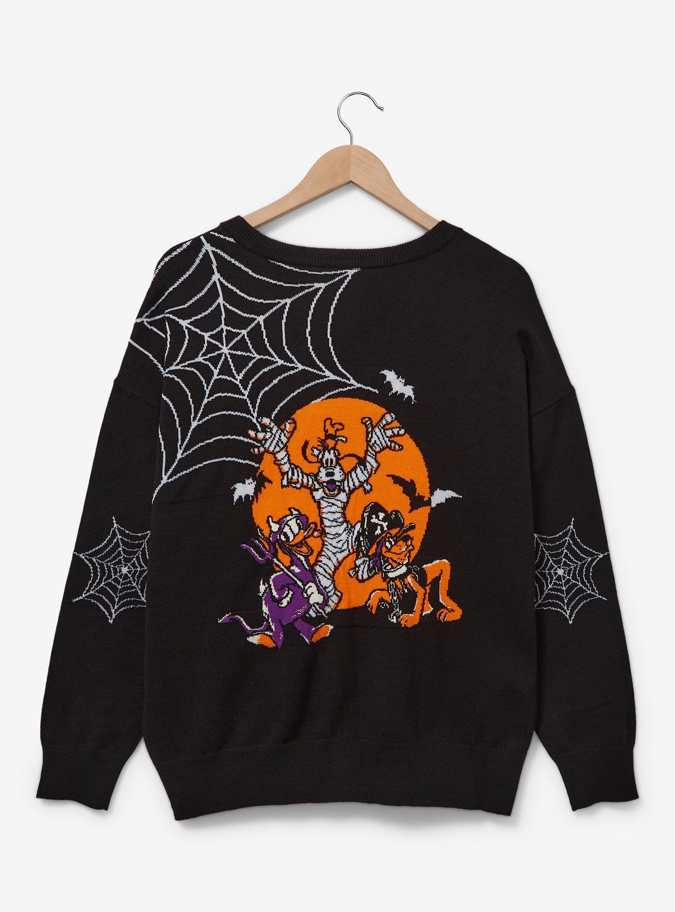 Disney Mickey Mouse and Friends Halloween Costume Glow-in-the-Dark Women's Plus Size Cardigan - BoxLunch Exclusive, BLACK, alternate