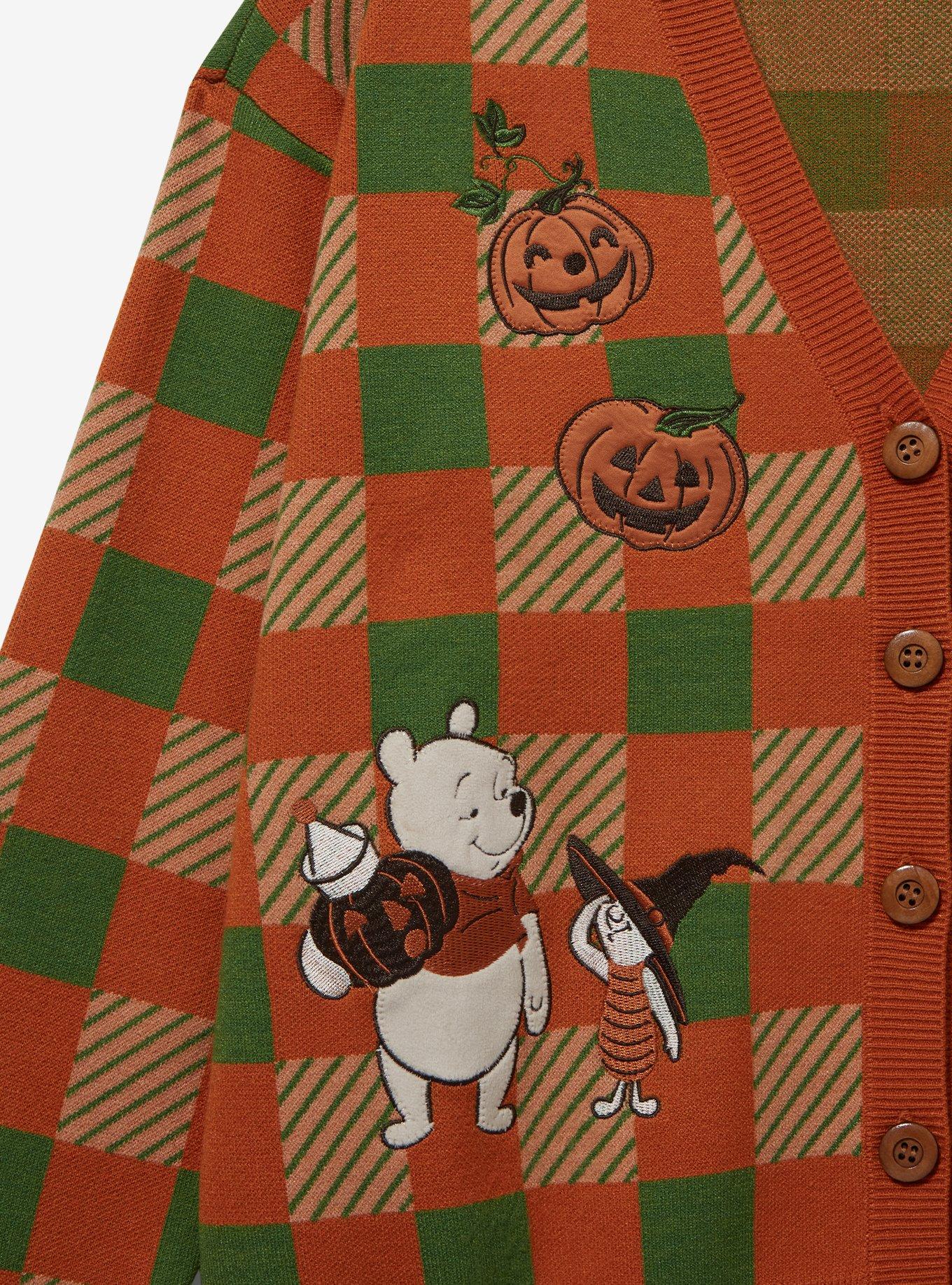 Disney Winnie the Pooh Plaid Pumpkins Women's Cardigan - BoxLunch Exclusive, CHECKERED, alternate