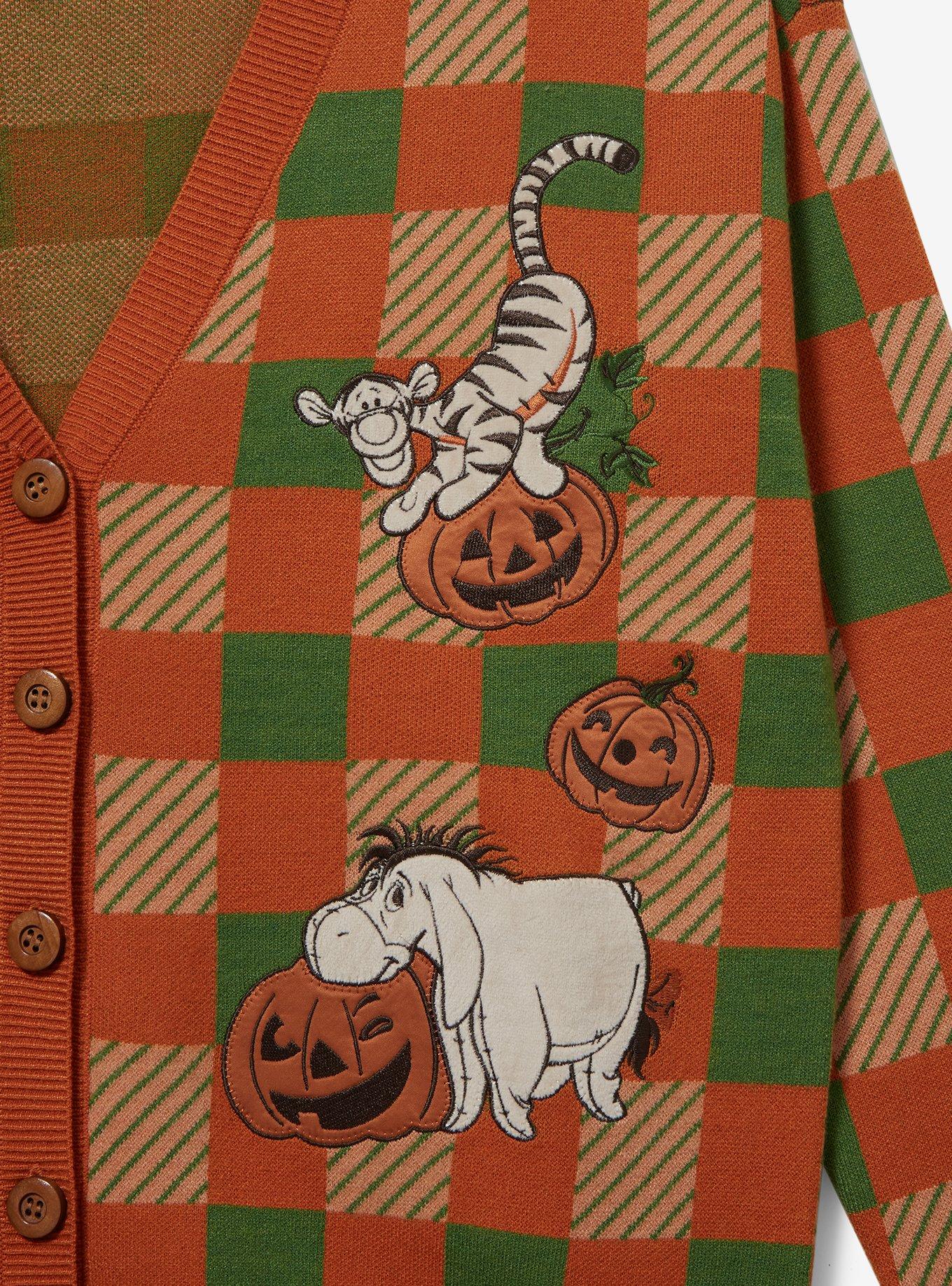 Disney Winnie the Pooh Plaid Pumpkins Women's Cardigan - BoxLunch Exclusive, CHECKERED, alternate