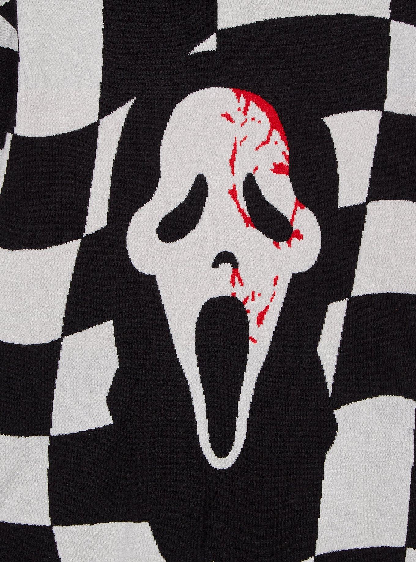 Ghostface Checkered Women's Sweater - BoxLunch Exclusive, , hi-res