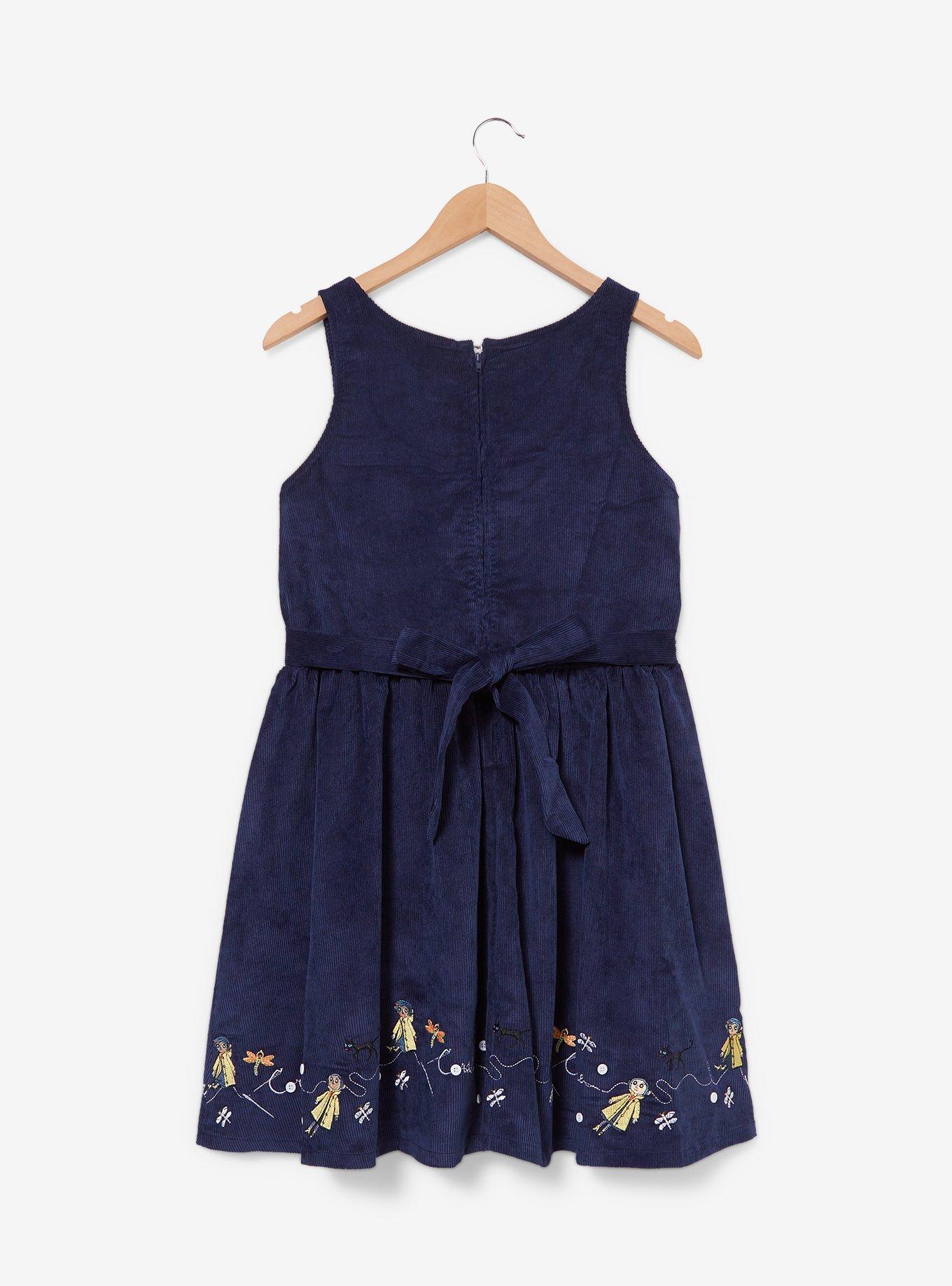 Coraline Embroidered Icons Corduroy Tank Dress - BoxLunch Exclusive, , hi-res