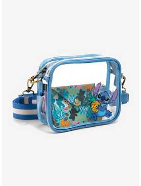 Disney Stitch Clear Crossbody Bag With Floral Cardholder, , hi-res