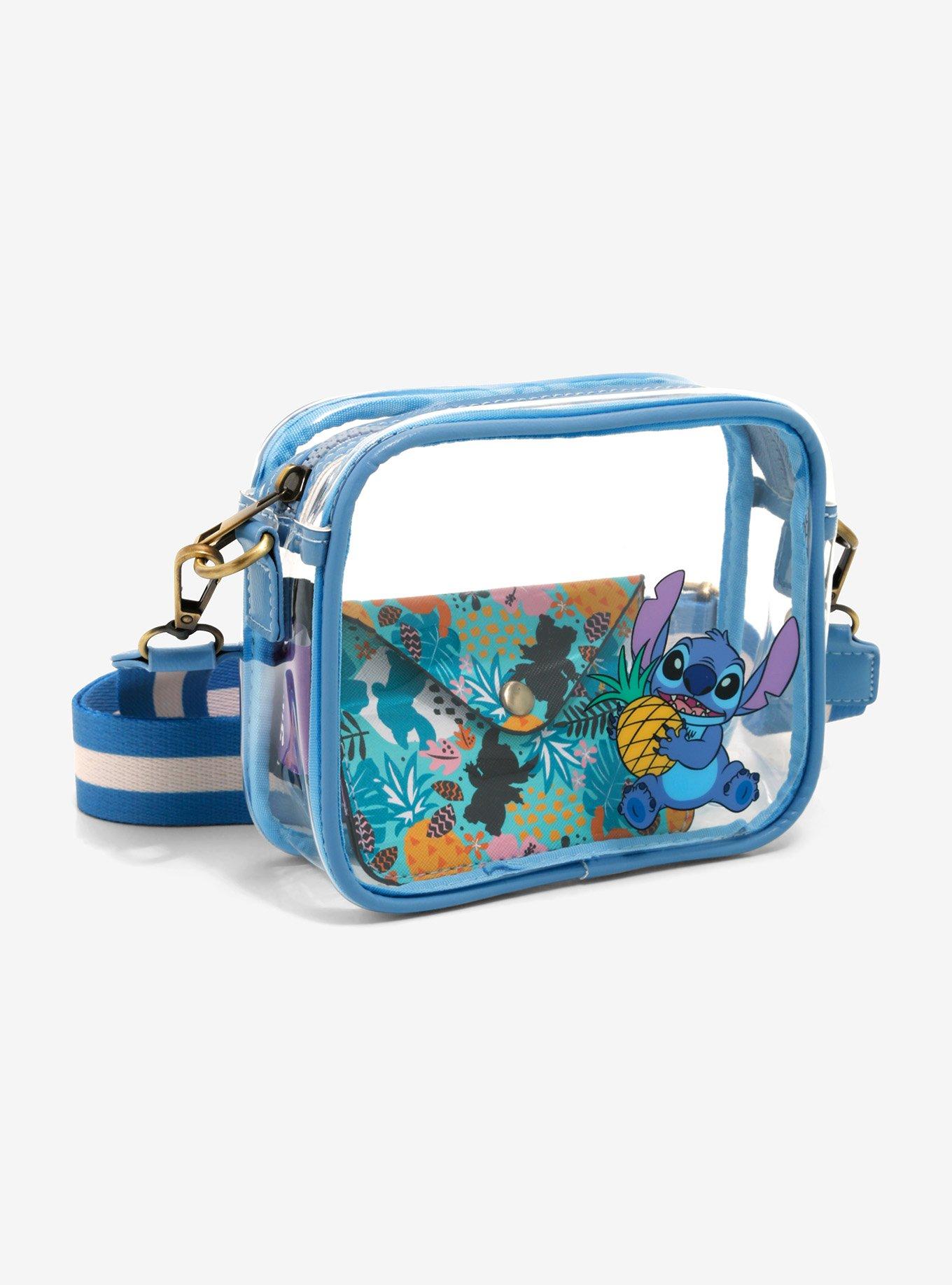 Disney Stitch Clear Crossbody Bag With Floral Cardholder, , alternate